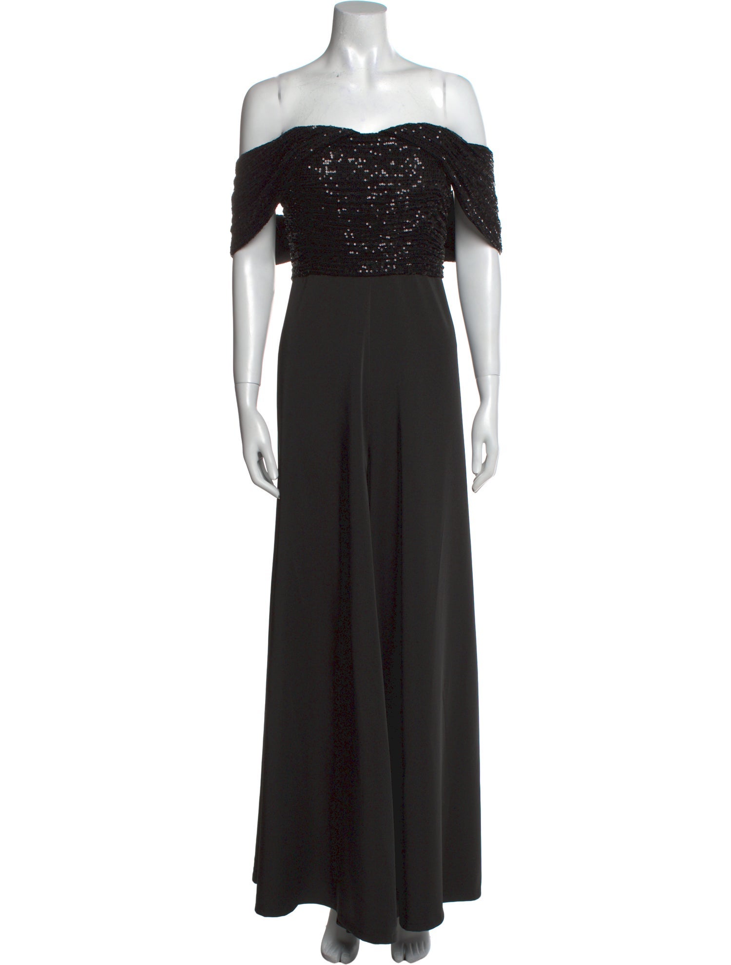 Ieena for Mac Duggal Off-The-Shoulder Jumpsuit