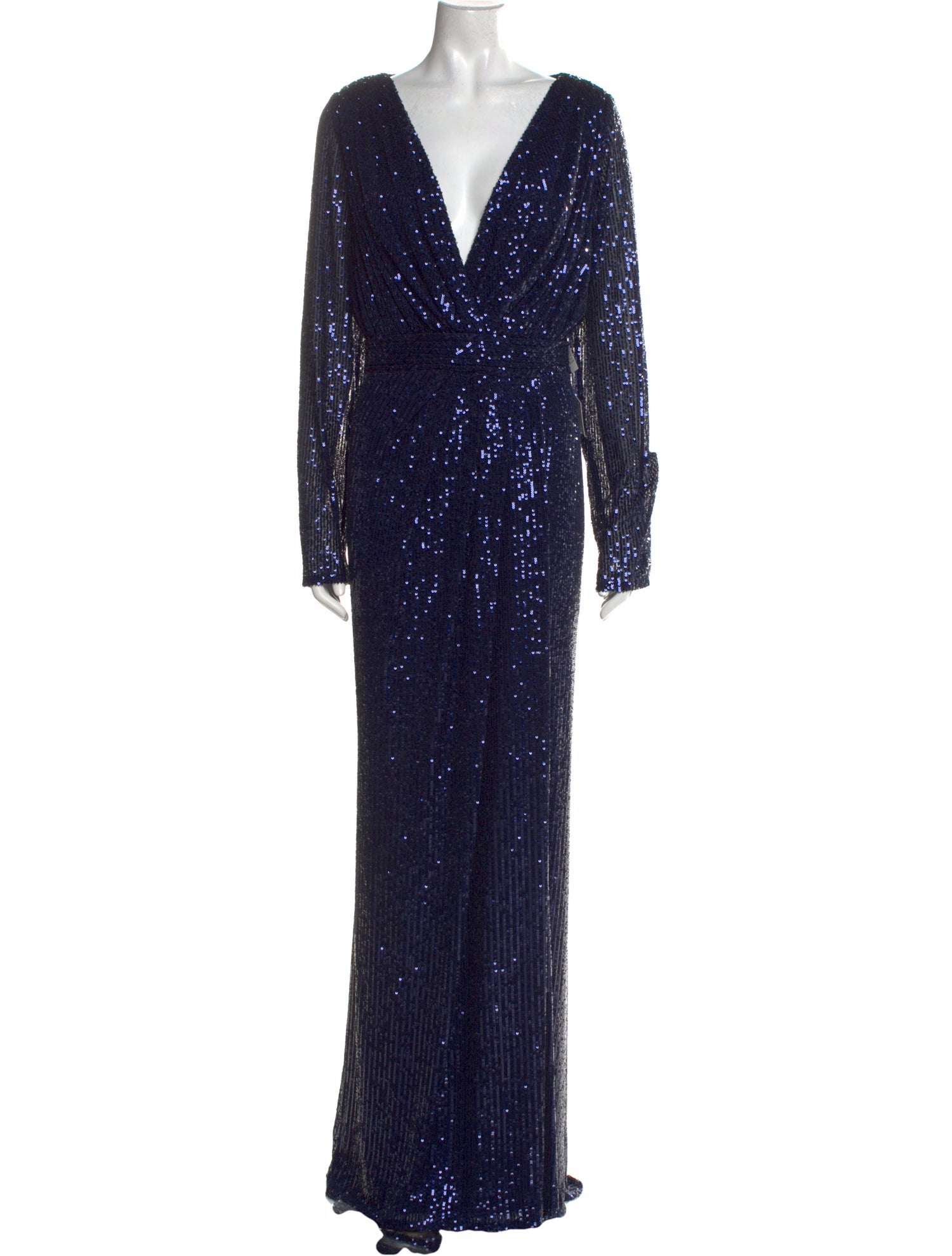 Ieena for Mac Duggal V-Neck Long Dress