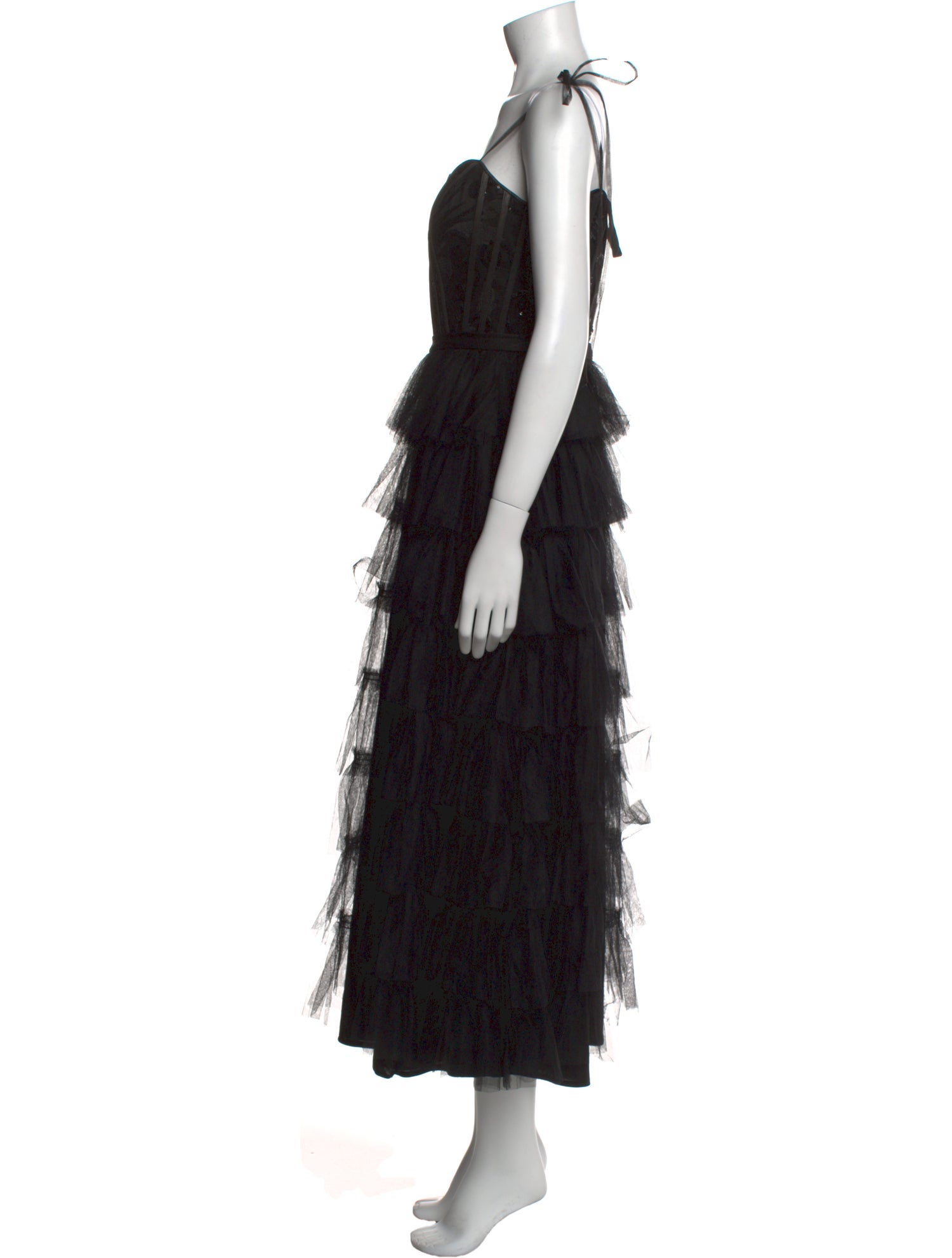 Ieena for Mac Duggal Square Neckline Midi Length Dress