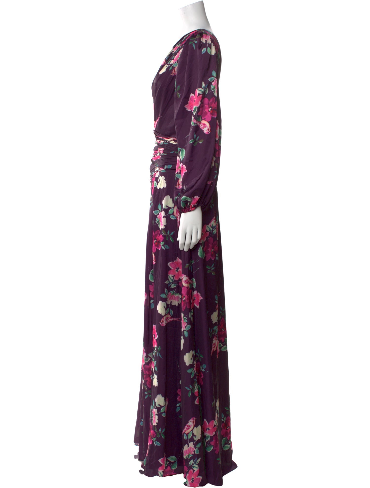 Ieena for Mac Duggal Floral Print Long Dress w/ Tags