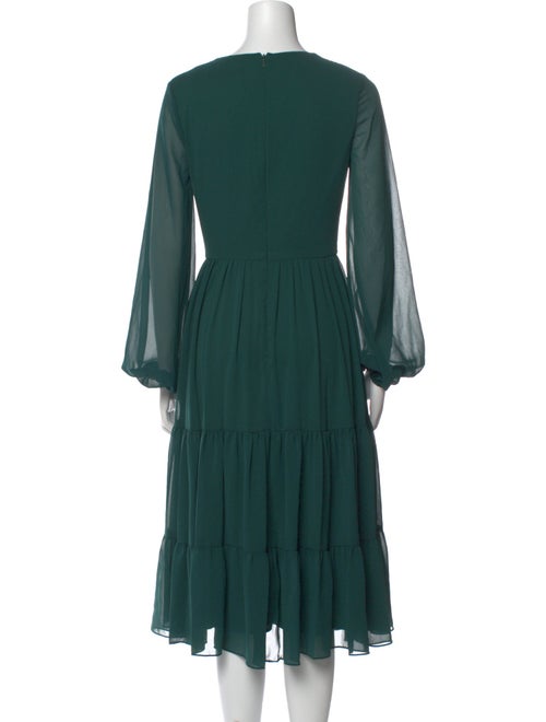 Ieena for Mac Duggal V-Neck Midi Length Dress