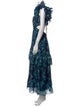 Ieena for Mac Duggal Floral Print Long Dress