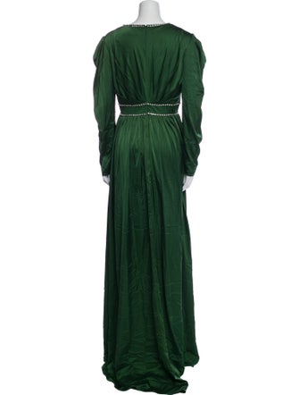 Ieena for Mac Duggal V-Neck Long Dress