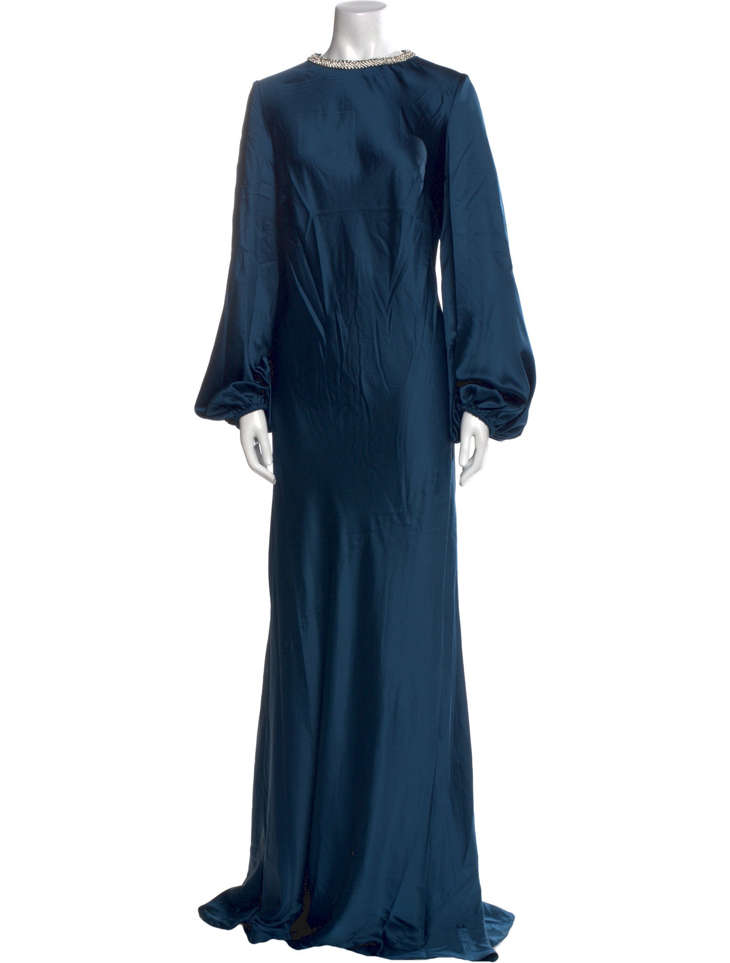 Ieena for Mac Duggal Crew Neck Long Dress