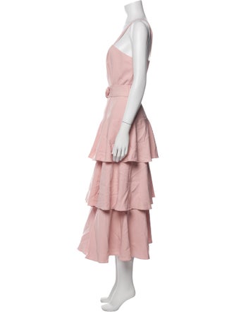 Ieena for Mac Duggal Square Neckline Long Dress