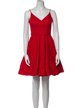 Ieena for Mac Duggal V-Neck Mini Dress