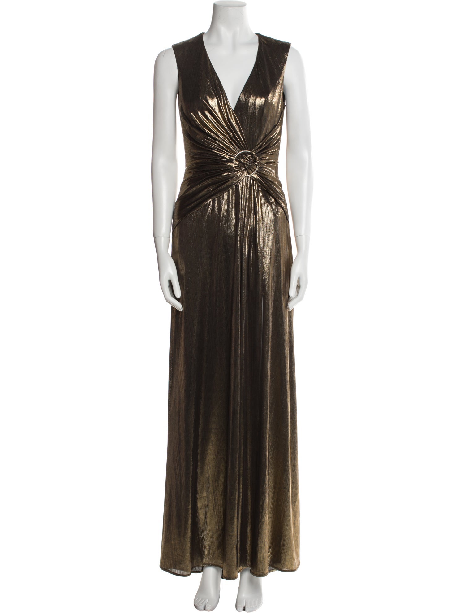 Ieena for Mac Duggal V-Neck Long Dress