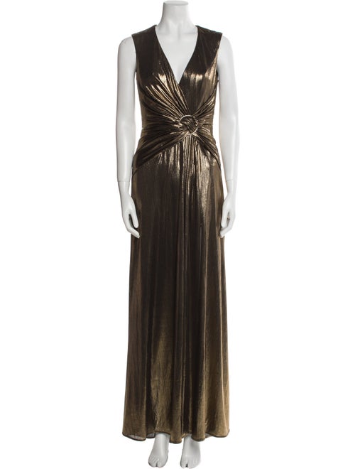 Ieena for Mac Duggal V-Neck Long Dress