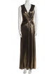 Ieena for Mac Duggal V-Neck Long Dress