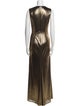 Ieena for Mac Duggal V-Neck Long Dress