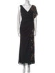Ieena for Mac Duggal V-Neck Long Dress