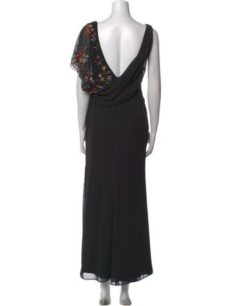 Ieena for Mac Duggal V-Neck Long Dress