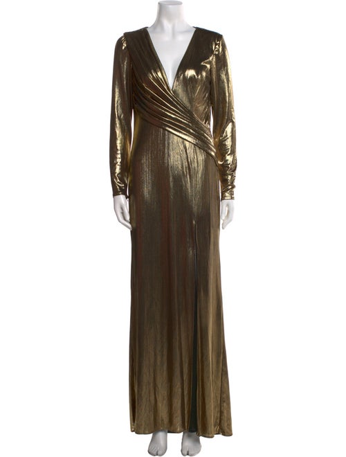 Ieena for Mac Duggal V-Neck Long Dress