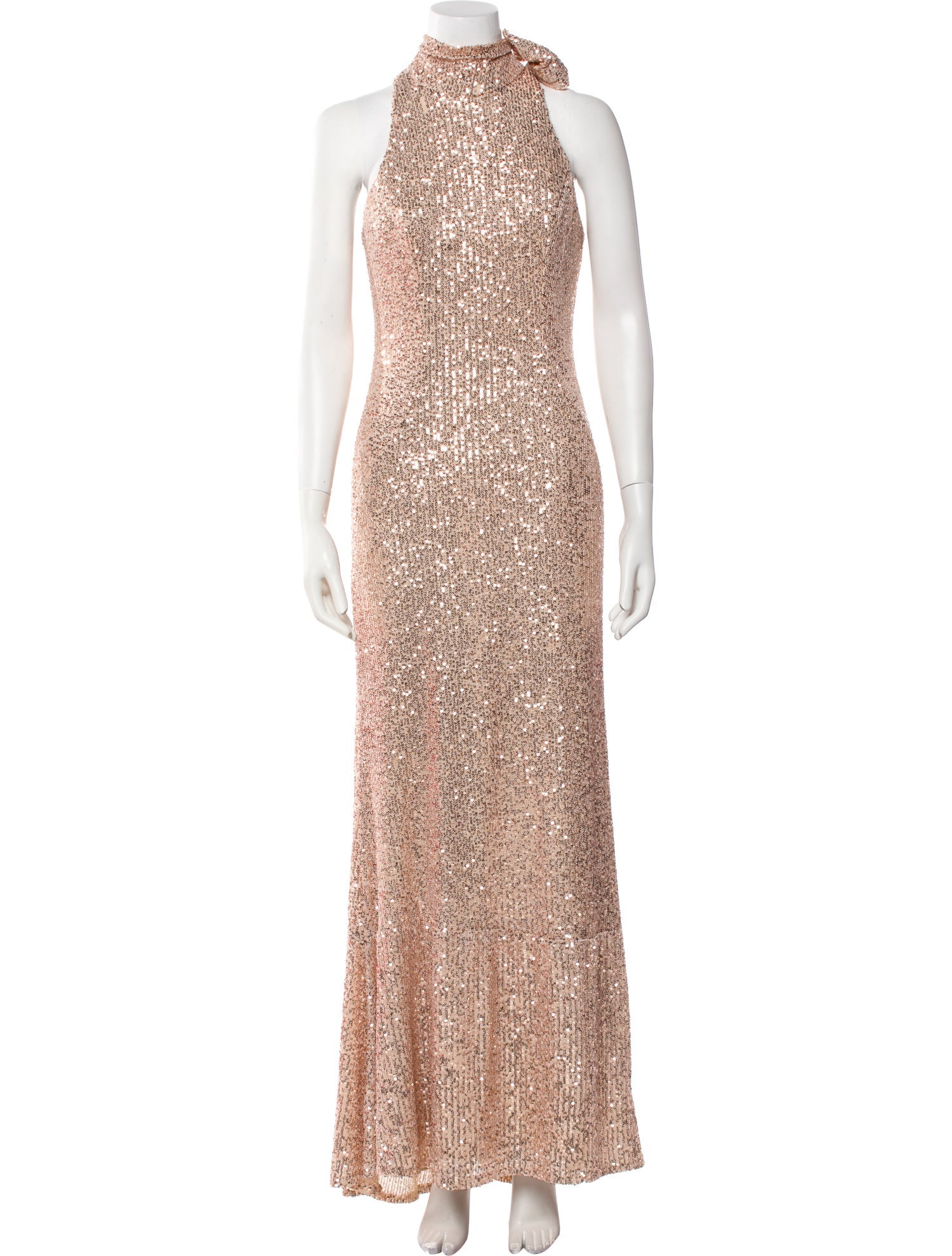 Ieena for Mac Duggal Mock Neck Long Dress