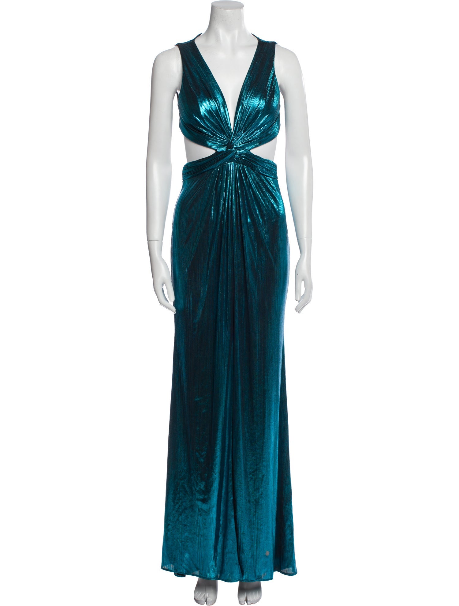 Ieena for Mac Duggal V-Neck Long Dress