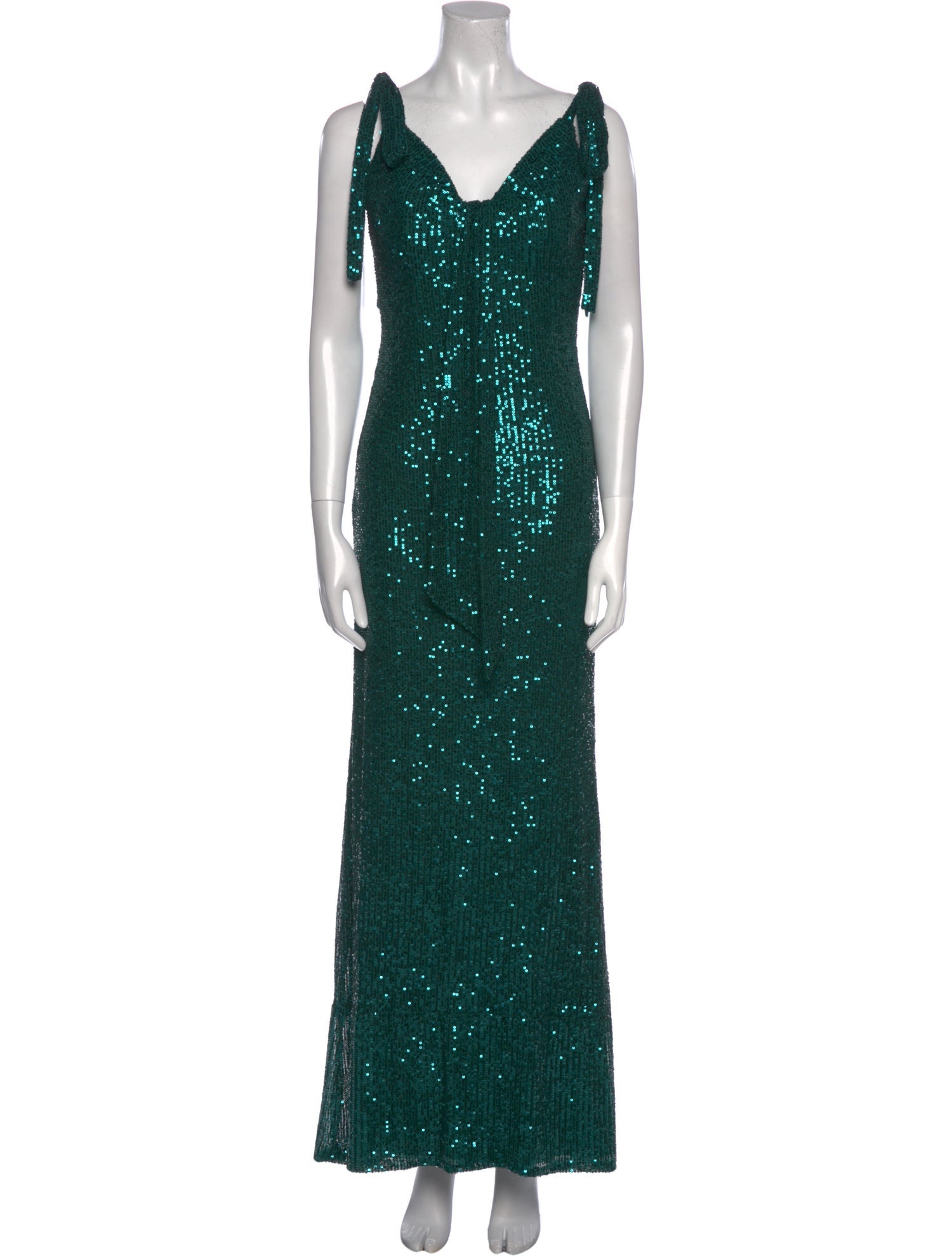 Ieena for Mac Duggal V-Neck Long Dress w/ Tags