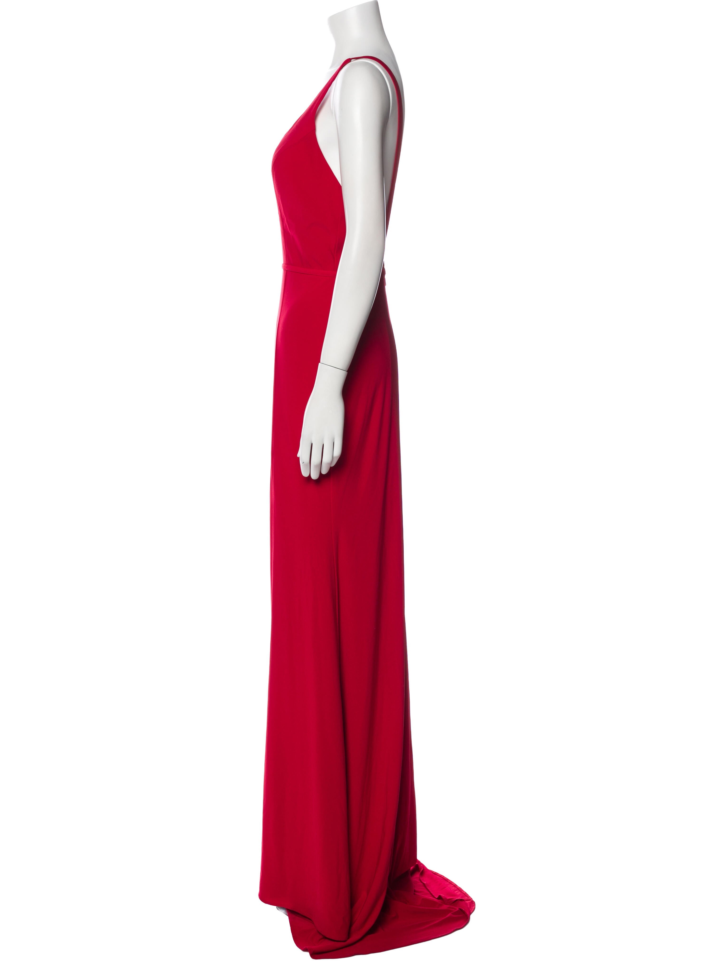 Ieena for Mac Duggal V-Neck Long Dress