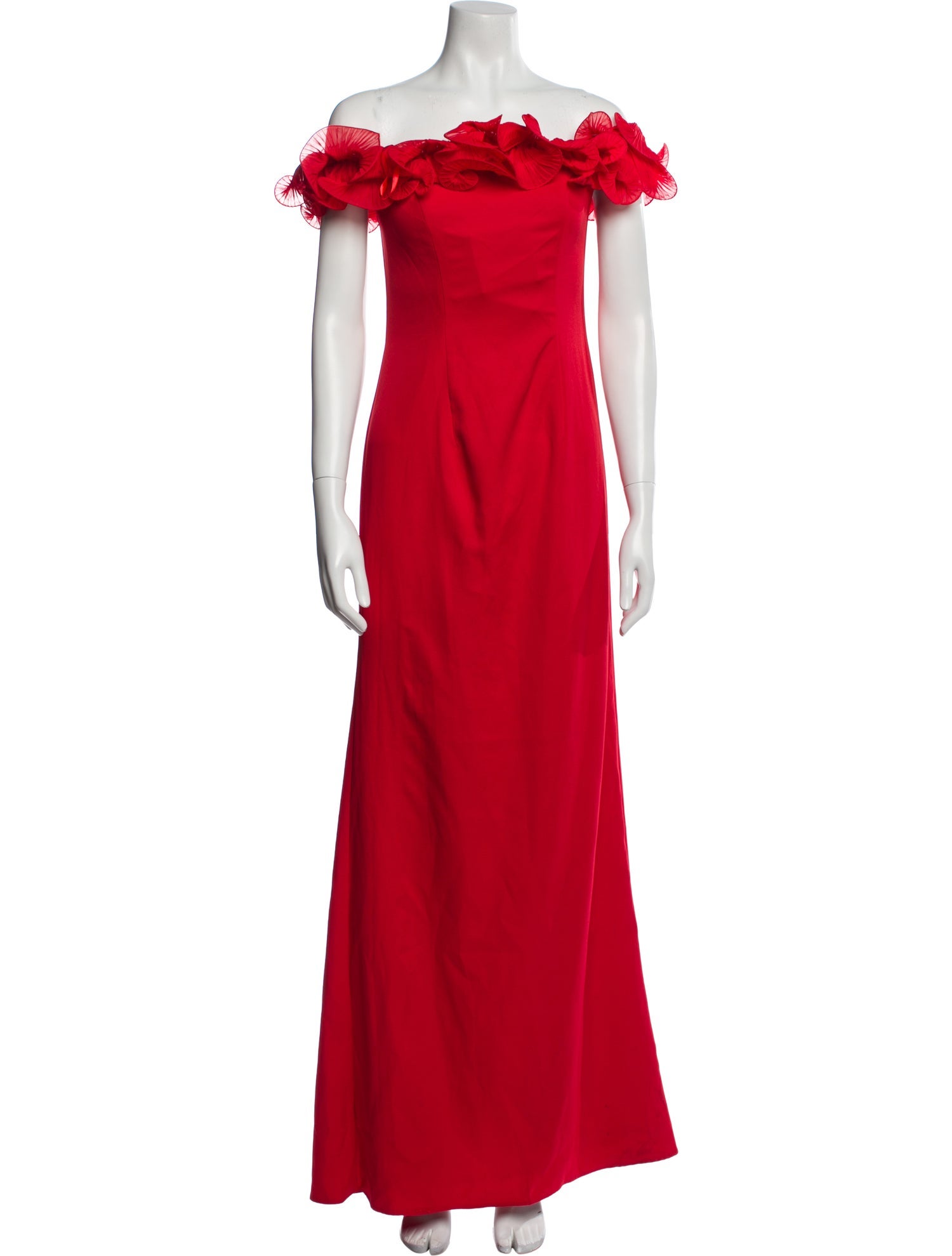 Ieena for Mac Duggal Off-The-Shoulder Long Dress