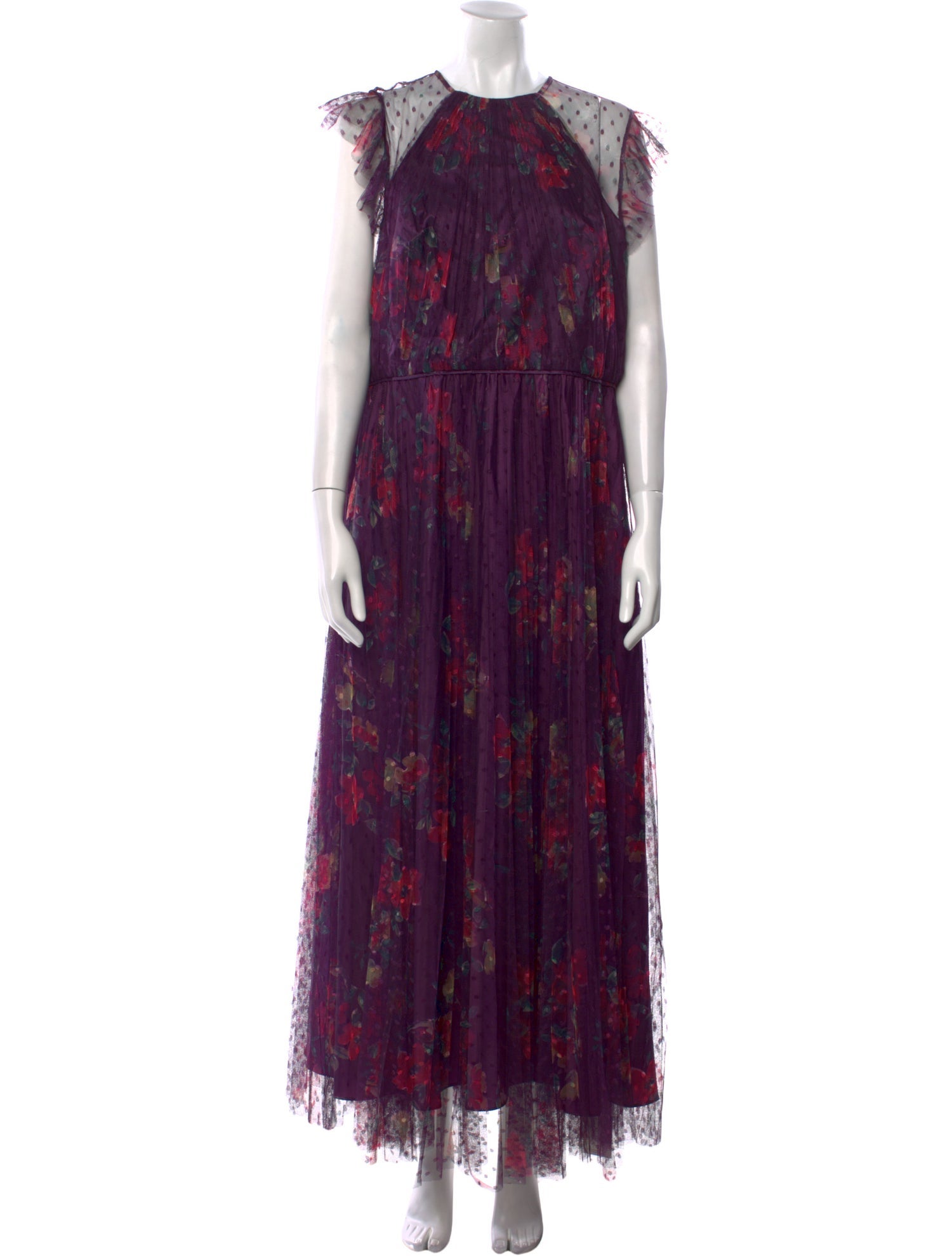 Ieena for Mac Duggal Floral Print Long Dress w/ Tags