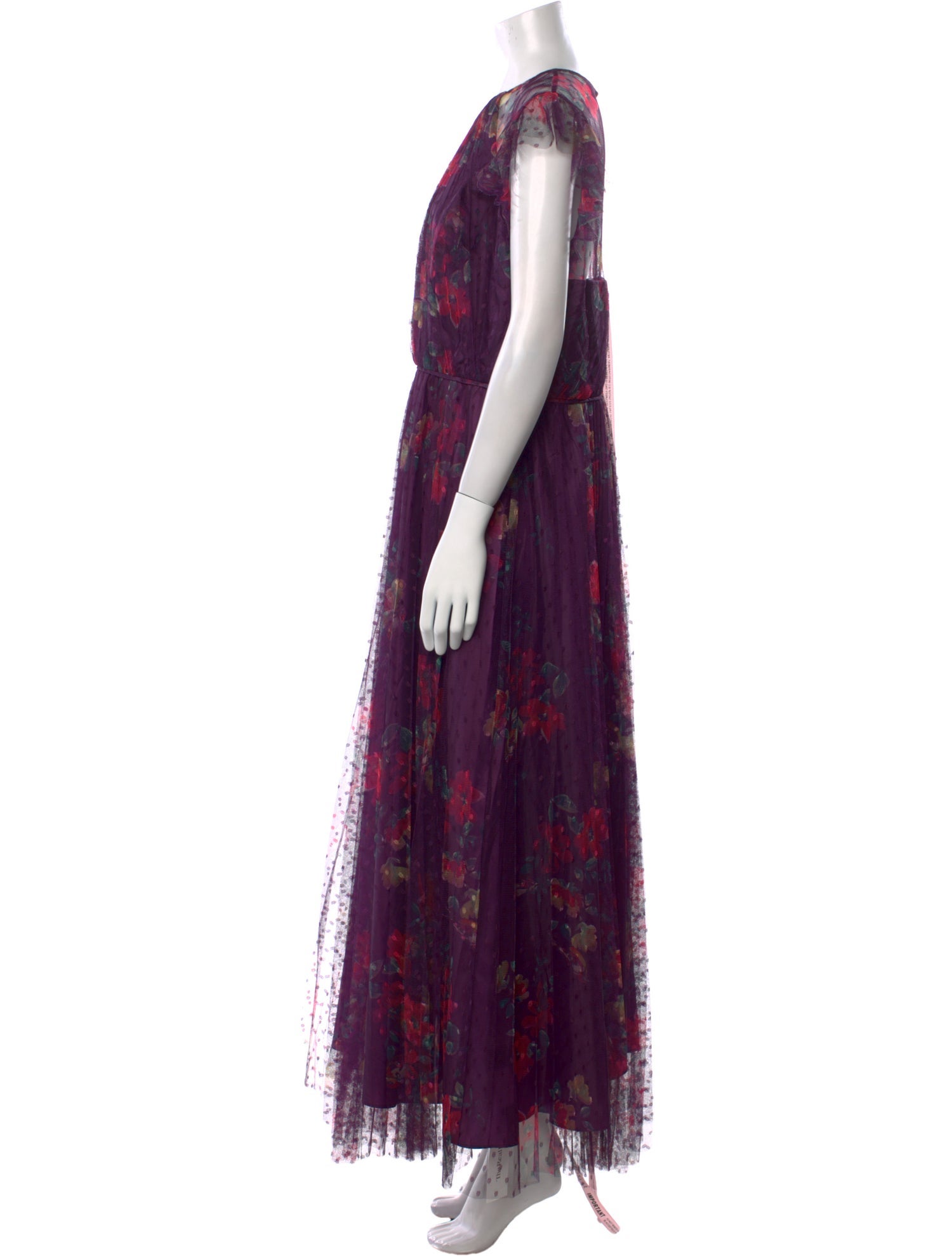 Ieena for Mac Duggal Floral Print Long Dress w/ Tags