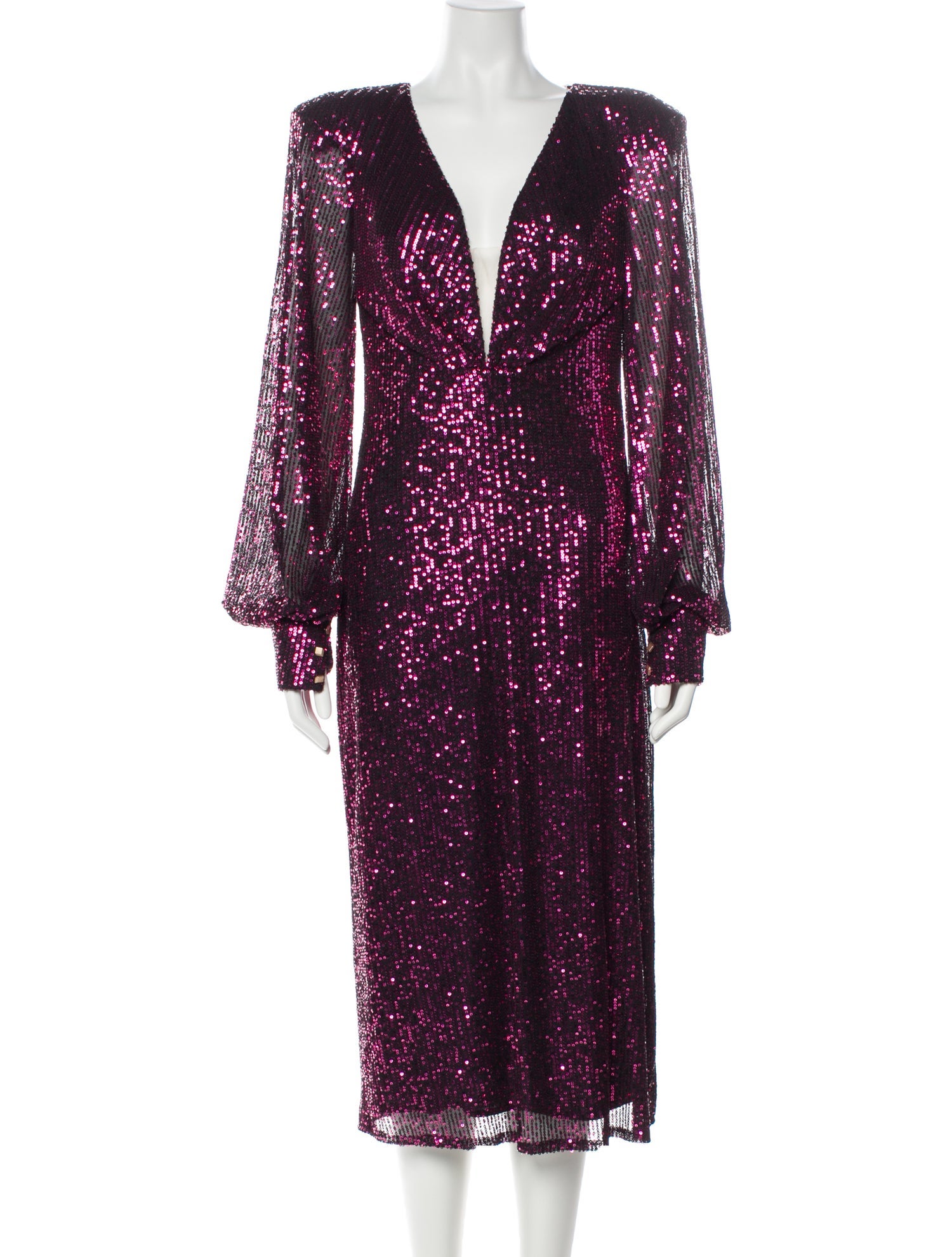 Ieena for Mac Duggal V-Neck Midi Length Dress w/ Tags