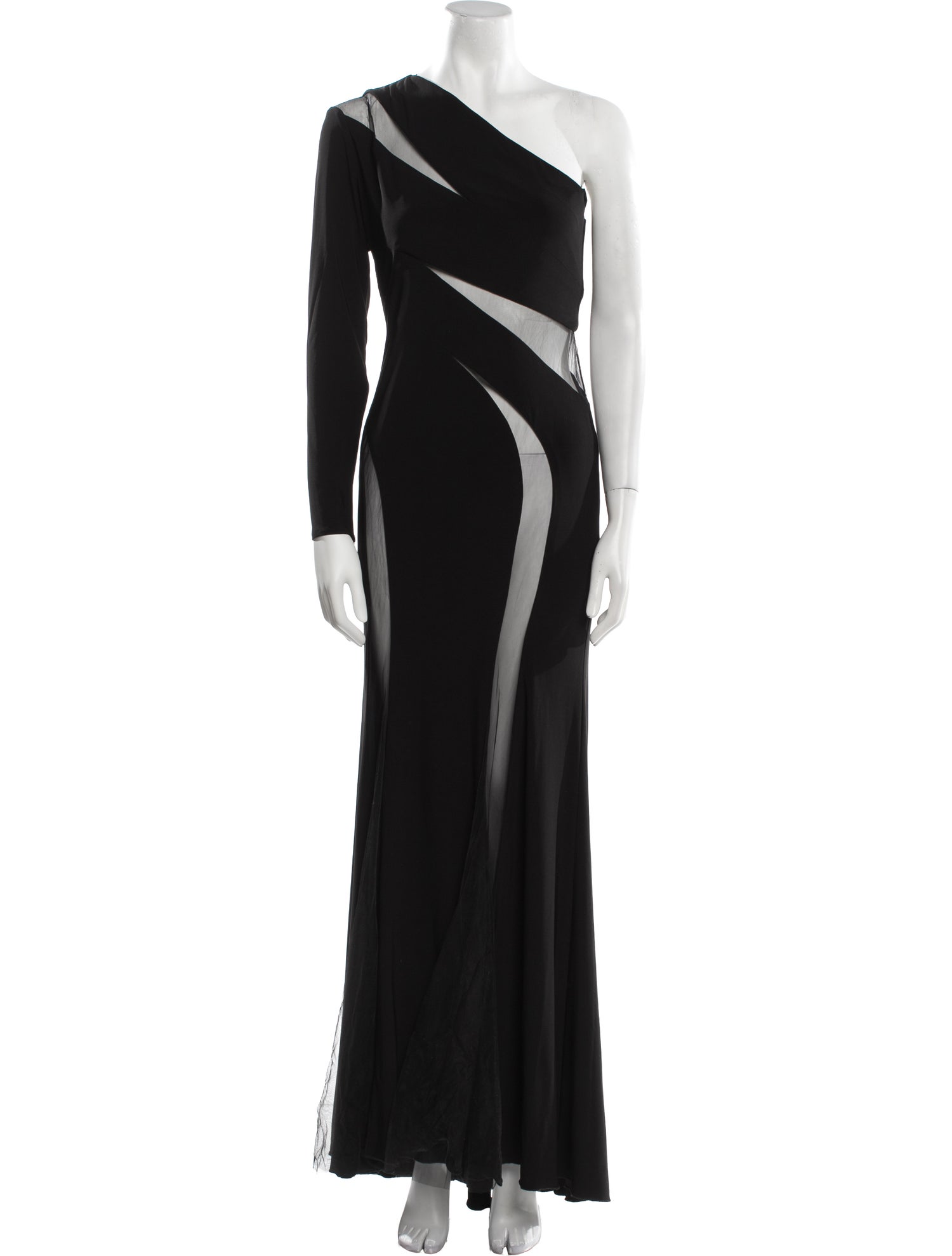 Ieena for Mac Duggal One-Shoulder Long Dress