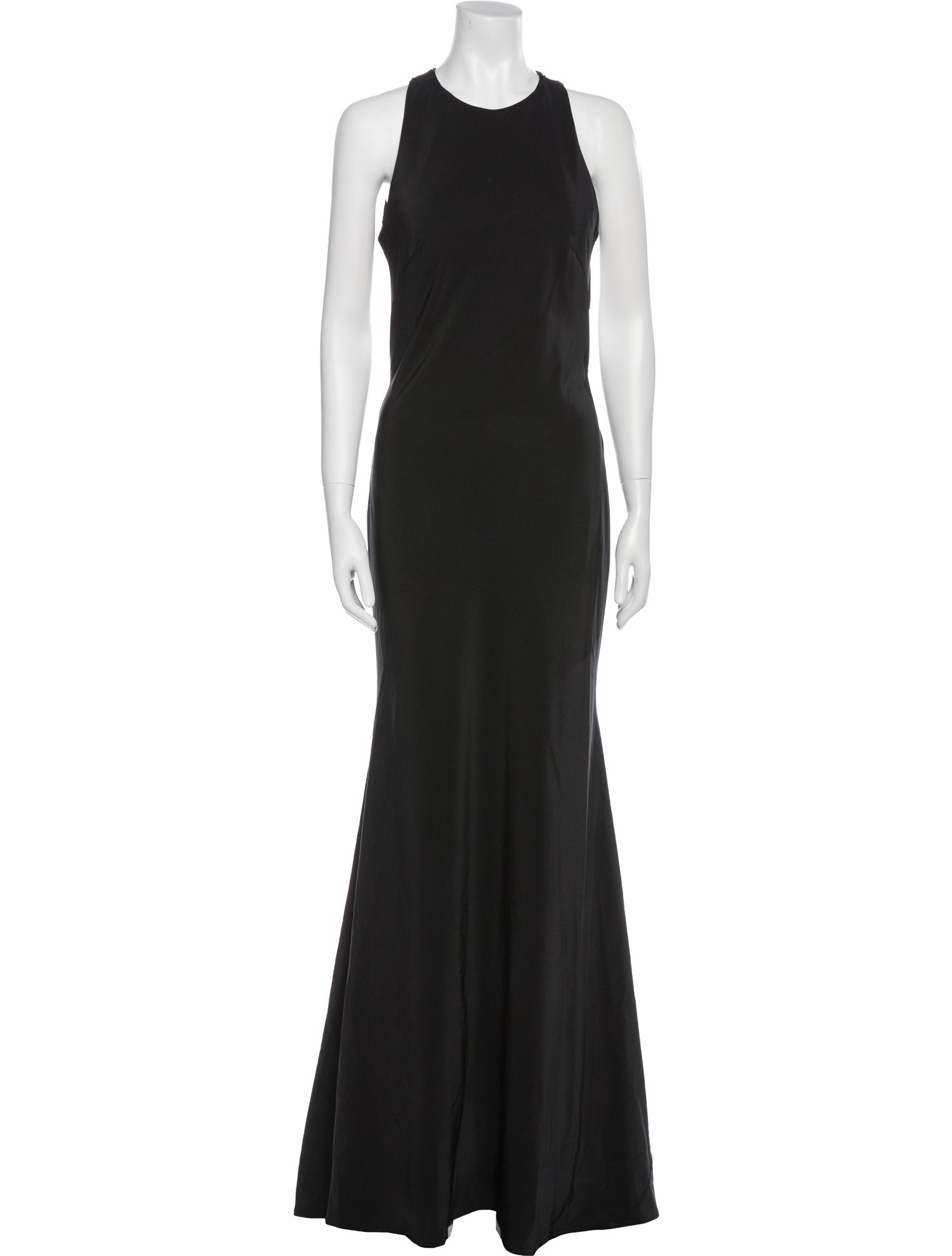 Ieena for Mac Duggal Crew Neck Long Dress