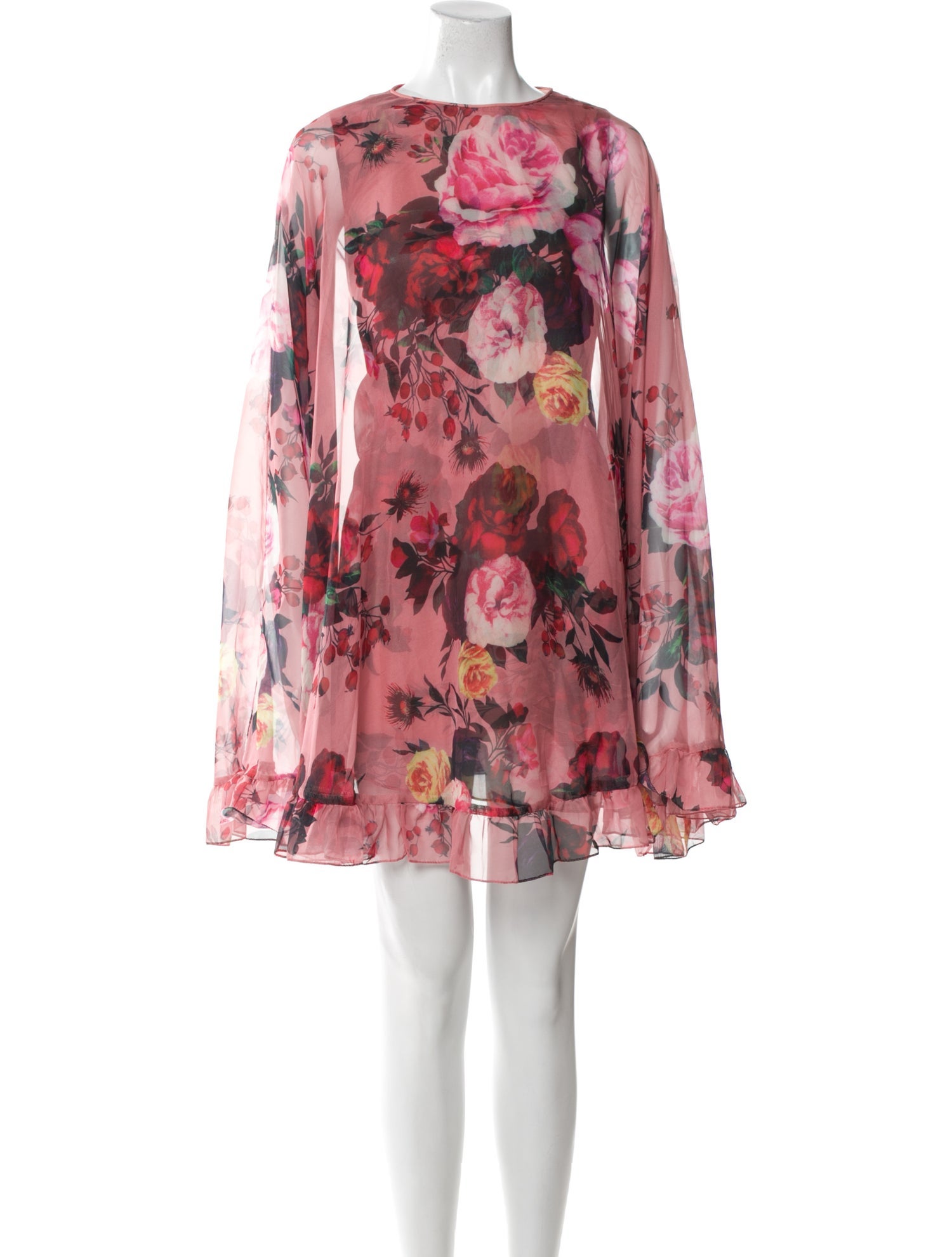 Ieena for Mac Duggal Floral Print Knee-Length Dress