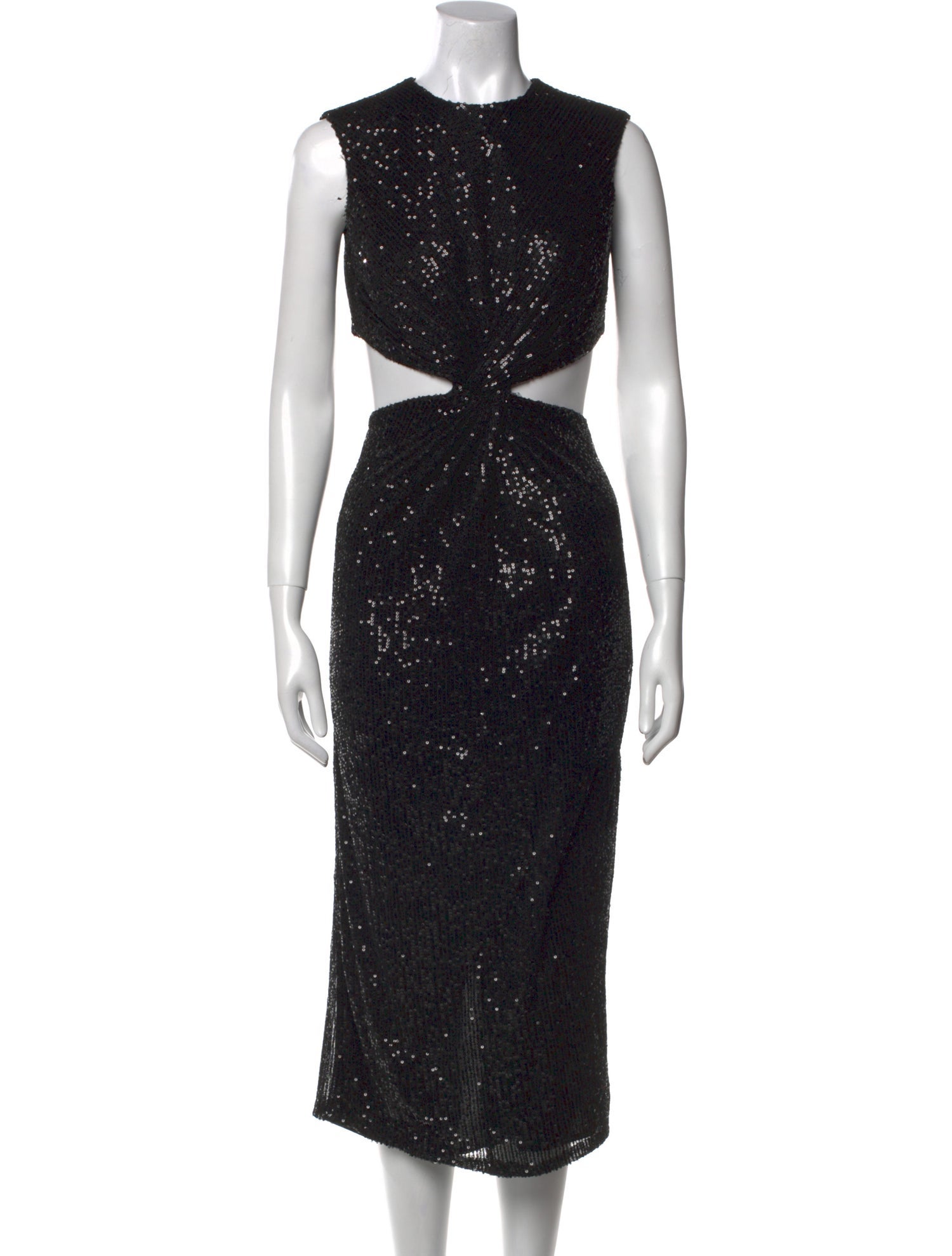 Ieena for Mac Duggal Crew Neck Long Dress