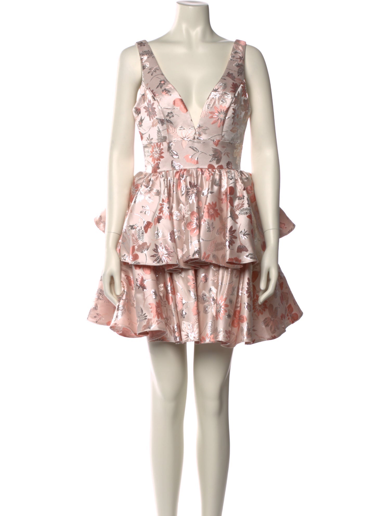 Ieena for Mac Duggal Floral Print Mini Dress