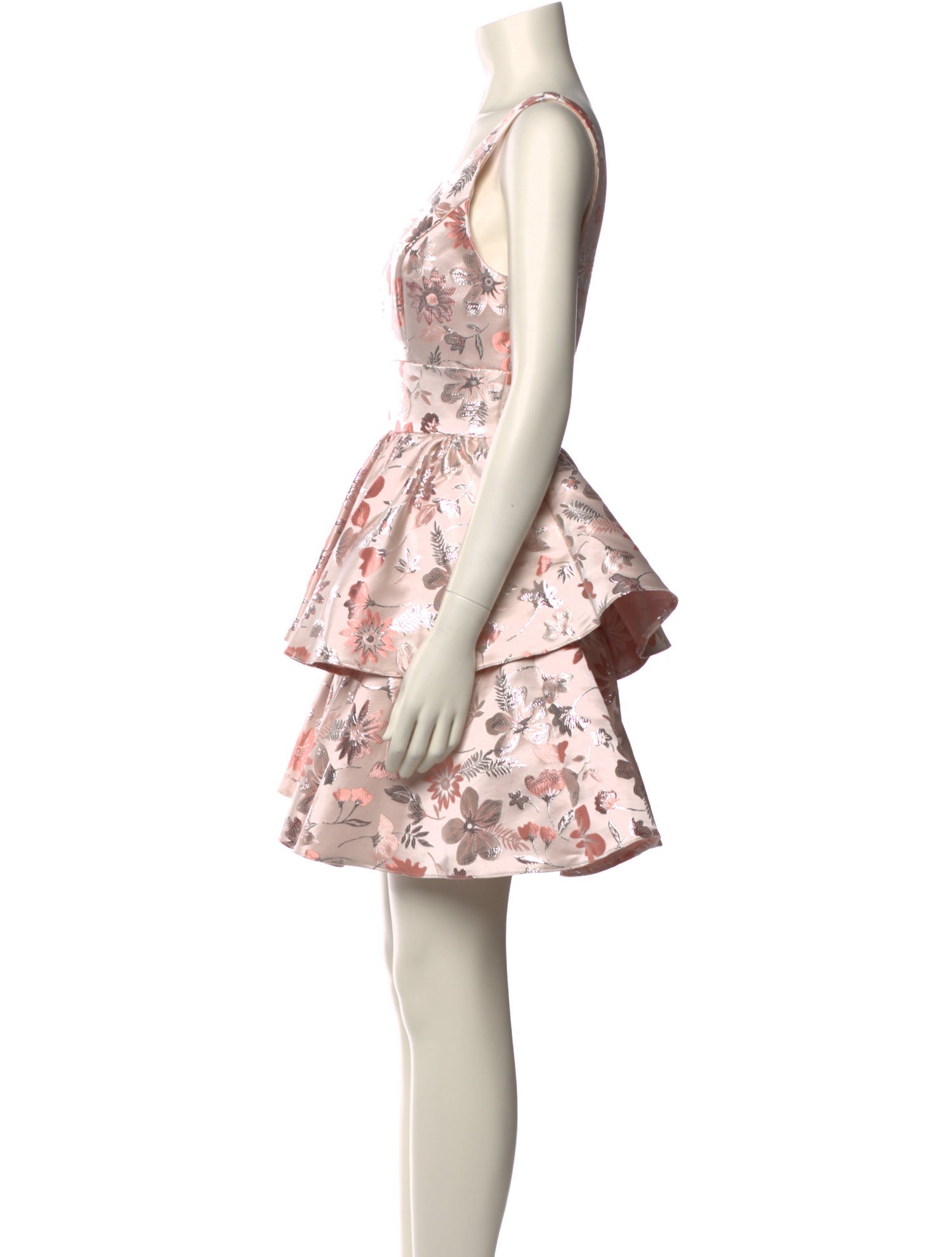 Ieena for Mac Duggal Floral Print Mini Dress