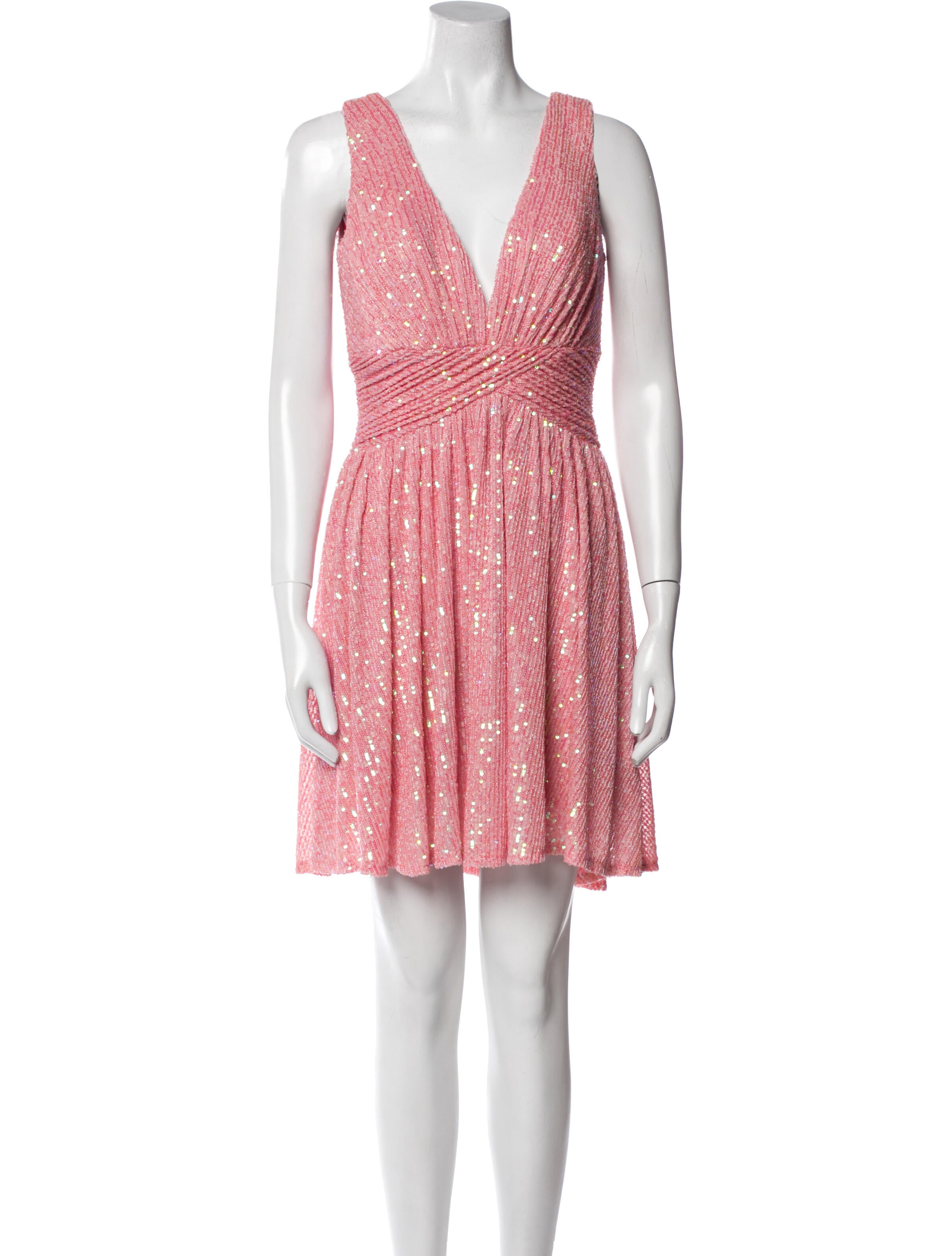 Ieena for Mac Duggal Striped Mini Dress