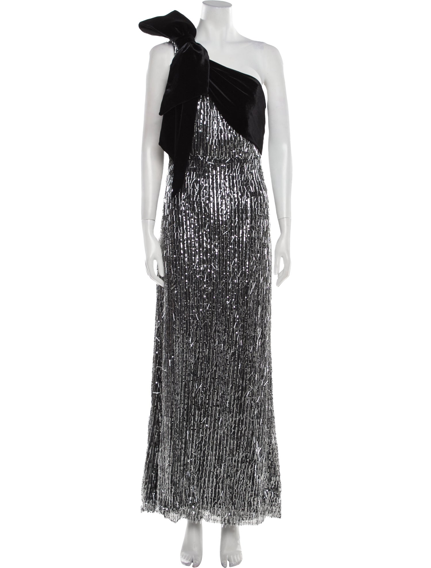 Ieena for Mac Duggal One-Shoulder Long Dress w/ Tags