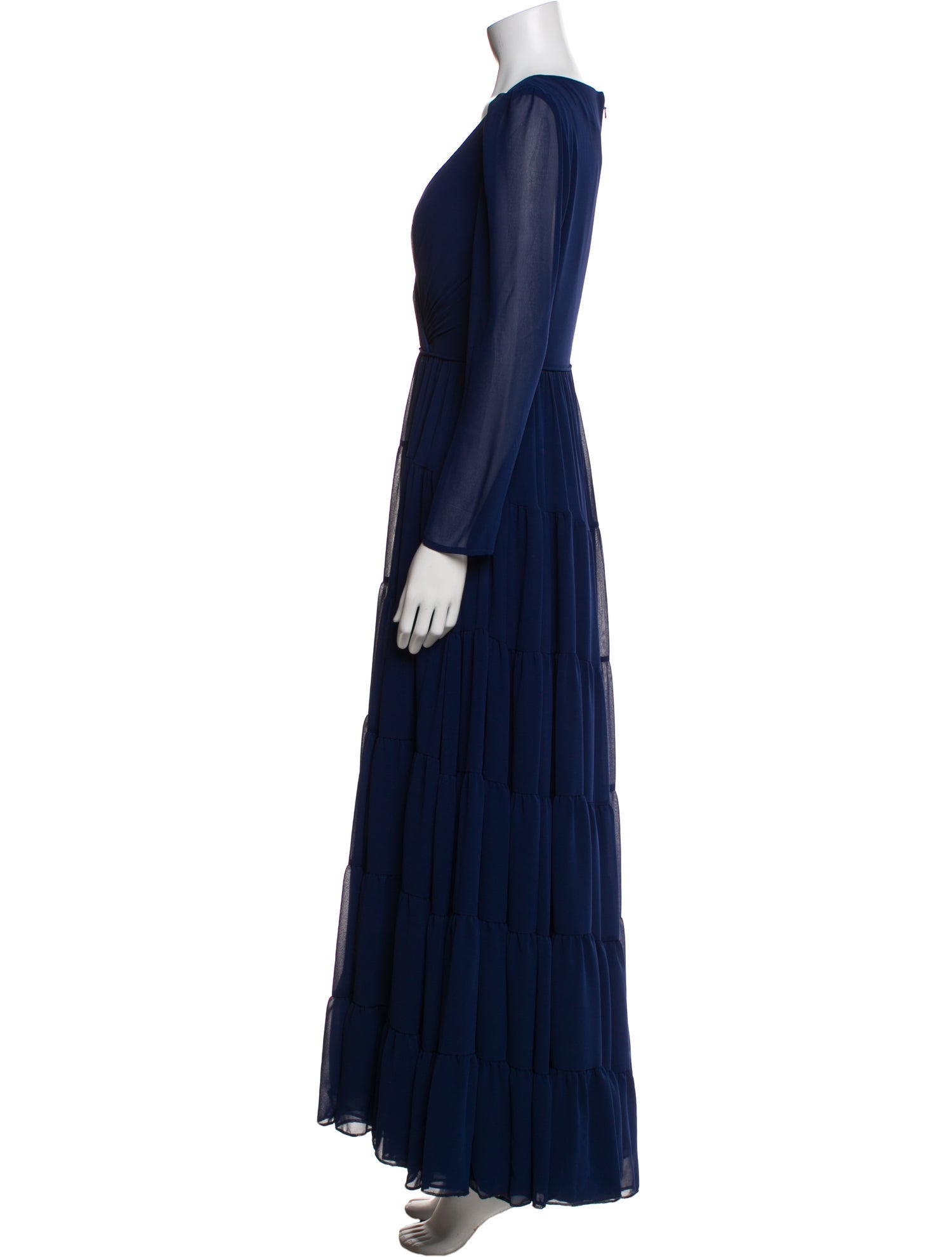 Ieena for Mac Duggal V-Neck Long Dress