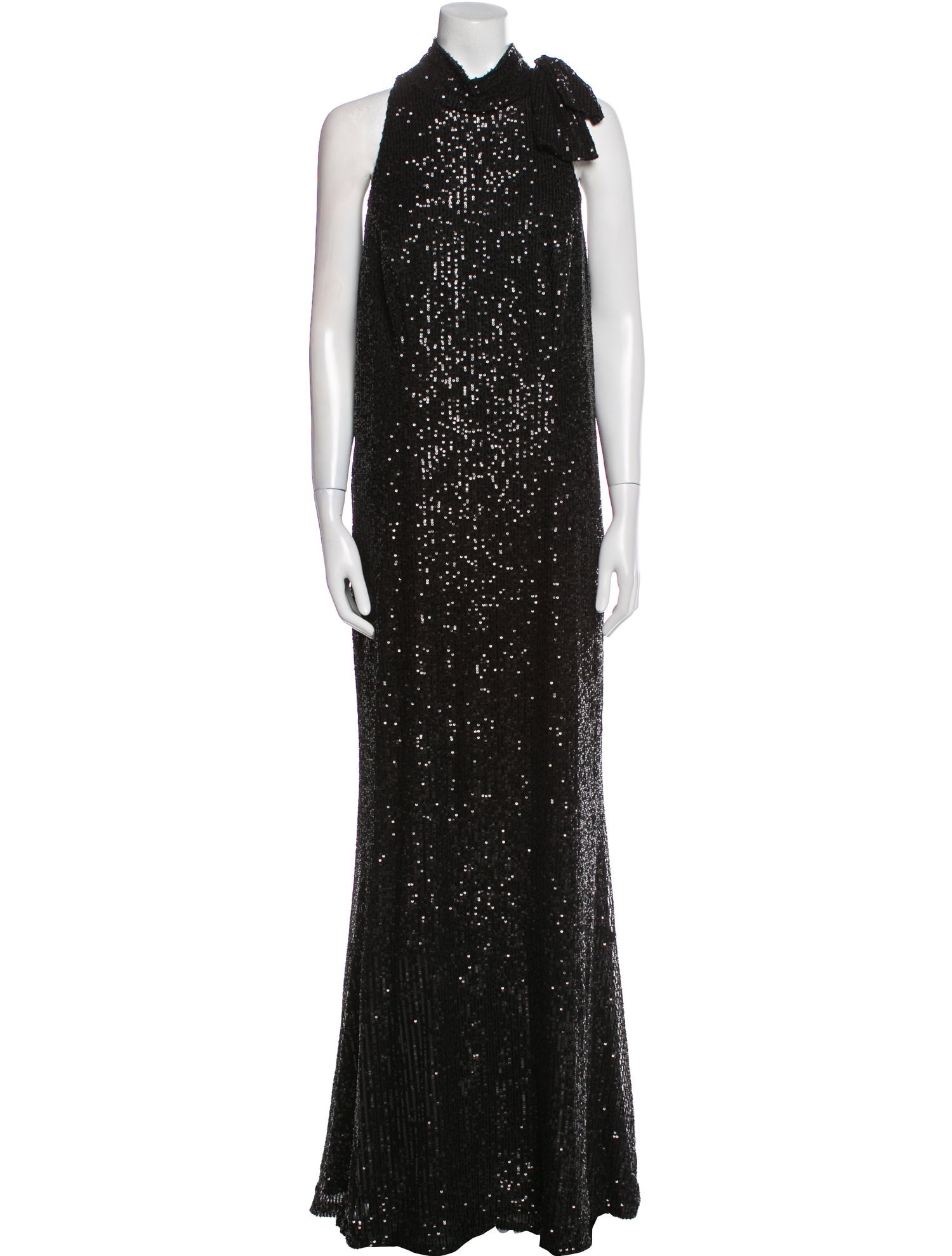 Ieena for Mac Duggal Mock Neck Long Dress