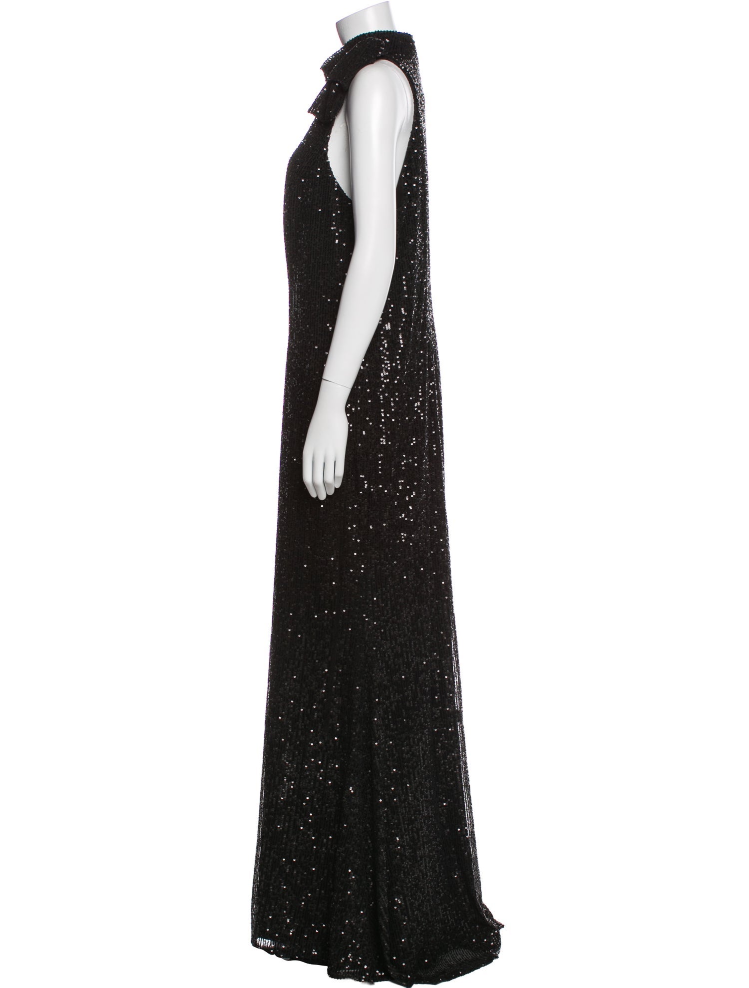 Ieena for Mac Duggal Mock Neck Long Dress