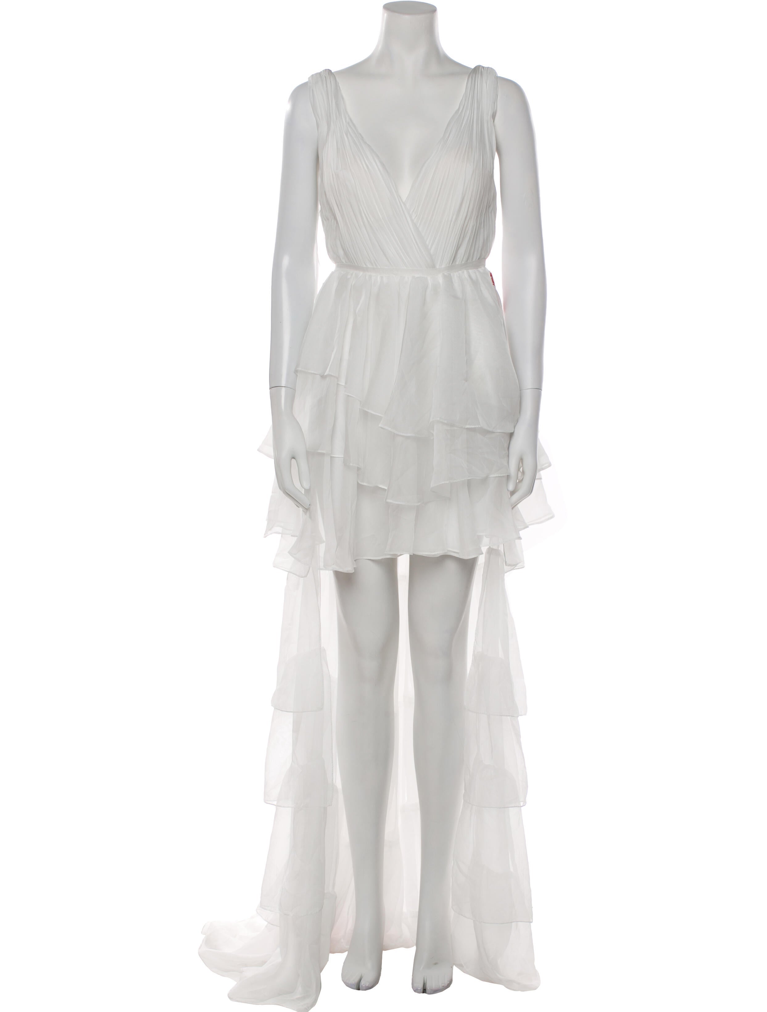 Ieena for Mac Duggal V-Neck Long Dress