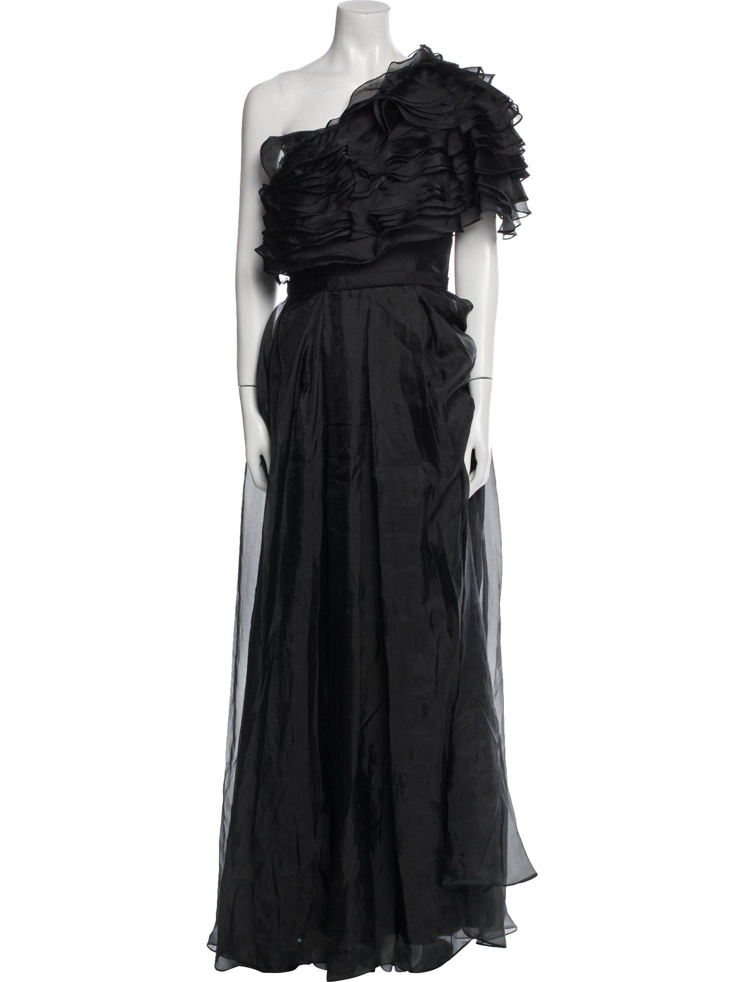 Ieena for Mac Duggal One-Shoulder Long Dress