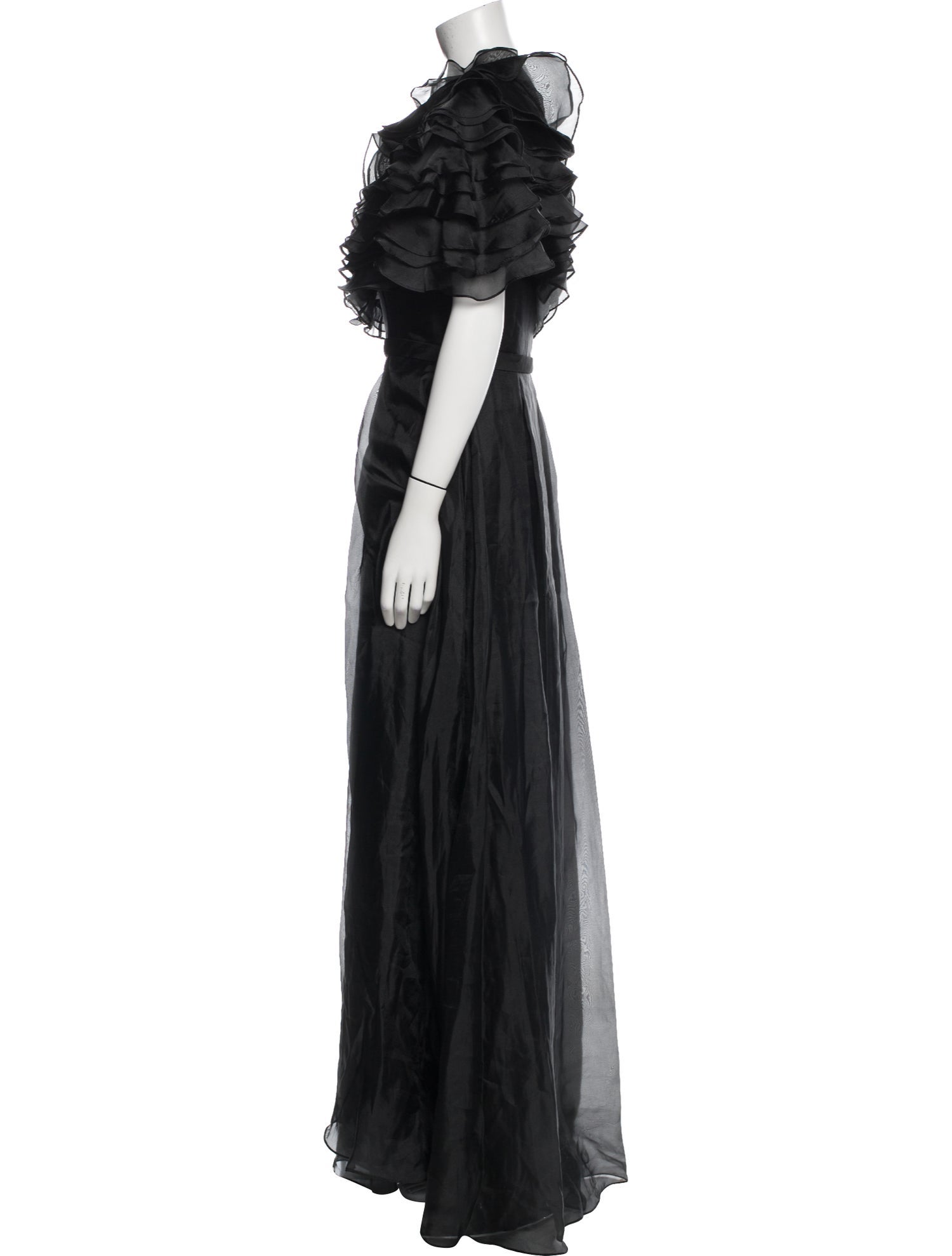 Ieena for Mac Duggal One-Shoulder Long Dress