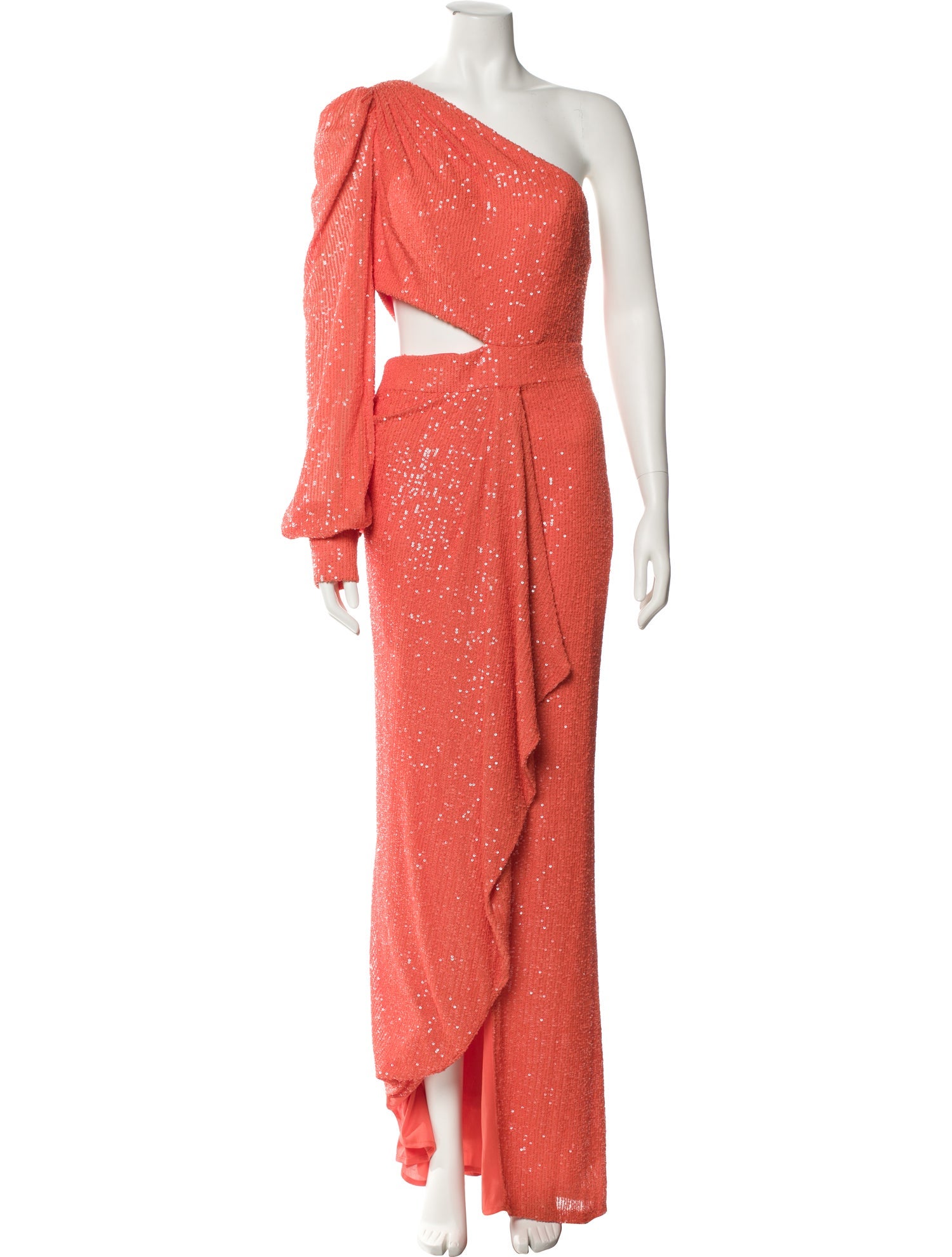 Ieena for Mac Duggal One-Shoulder Long Dress