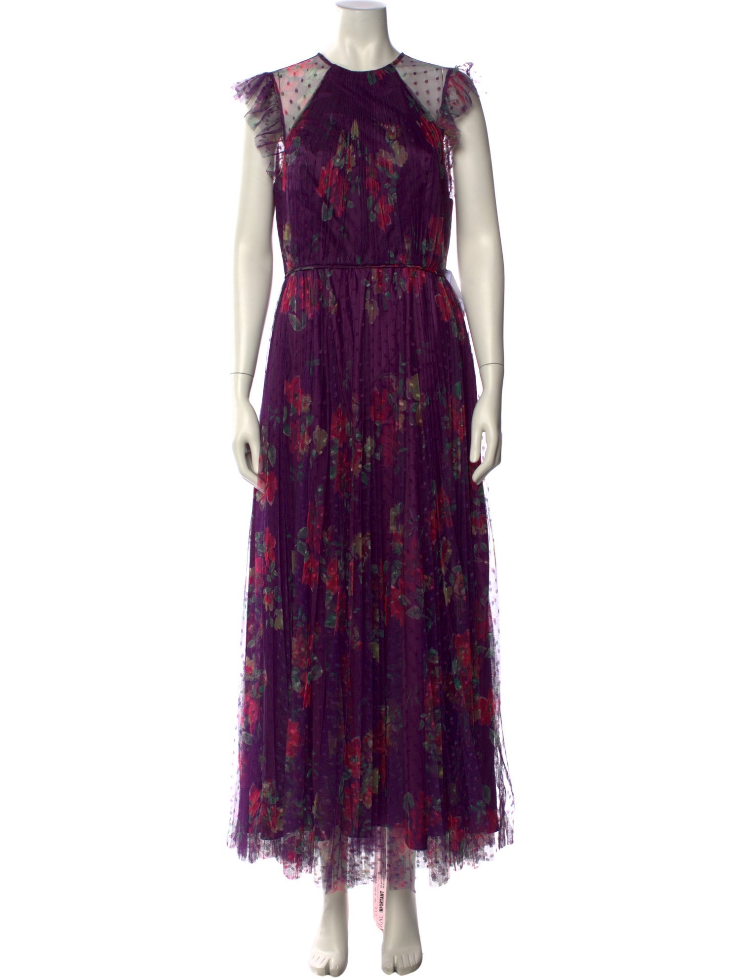 Ieena for Mac Duggal Floral Print Long Dress