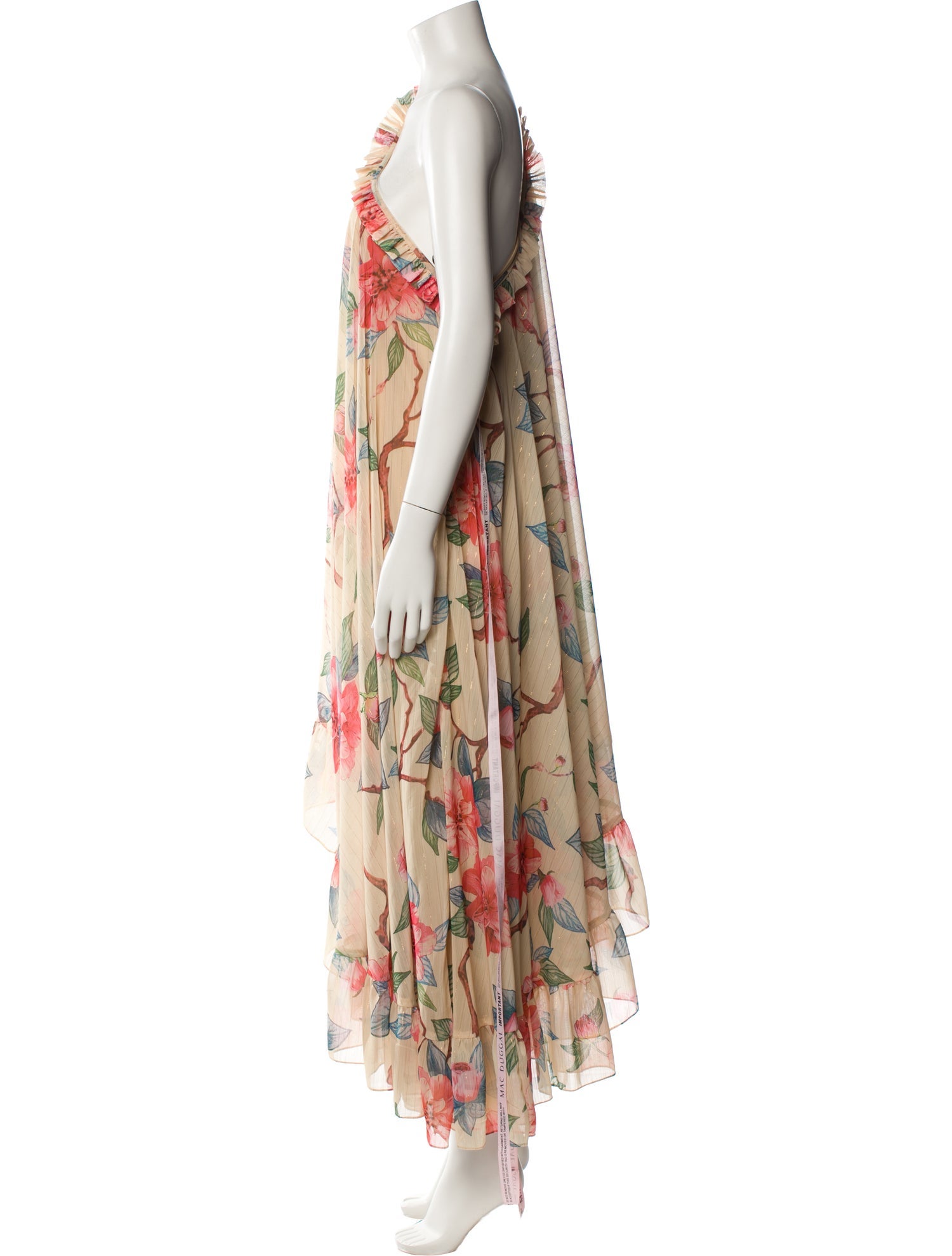 Ieena for Mac Duggal Floral Print Midi Length Dress