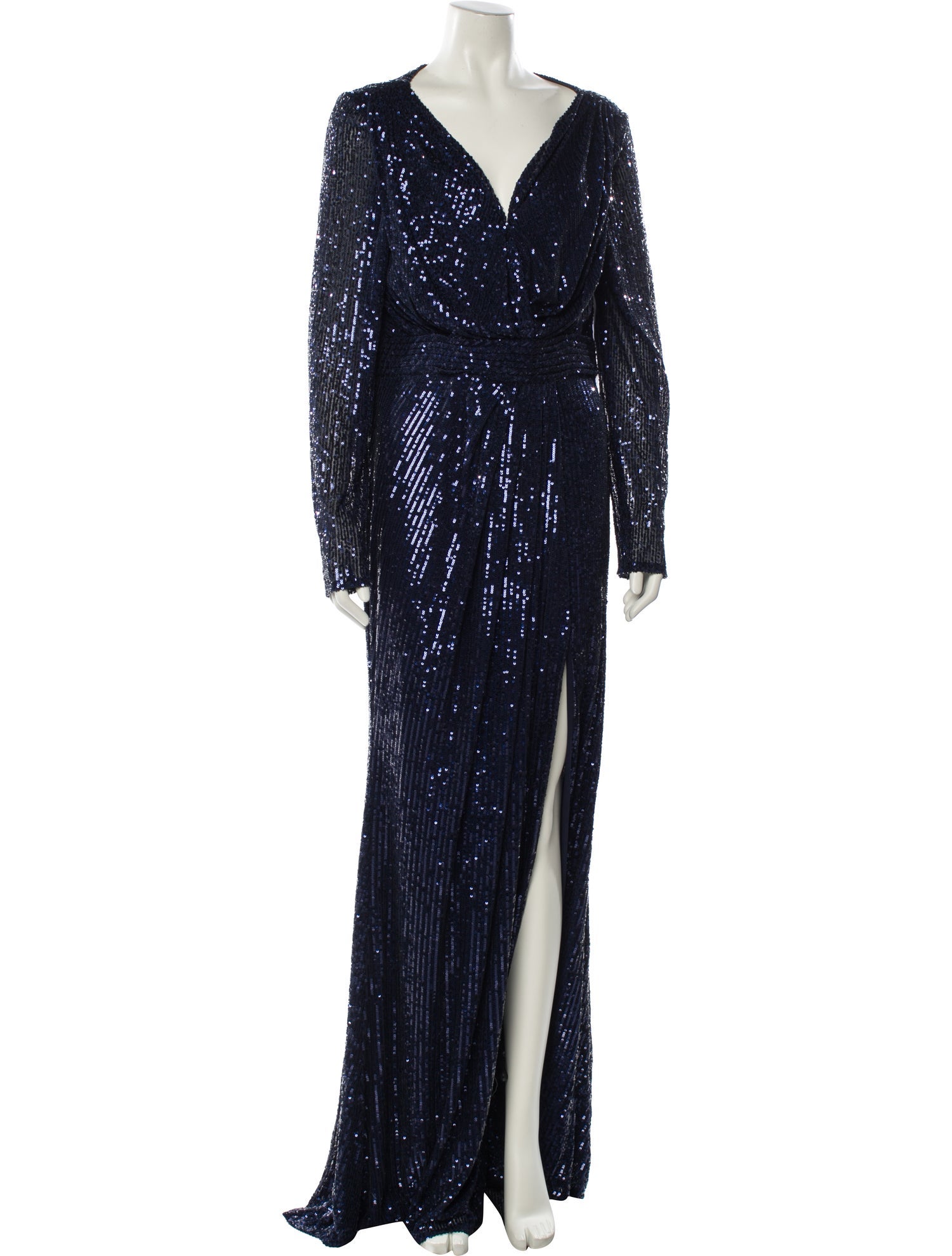 Ieena for Mac Duggal Cowl Neck Long Dress