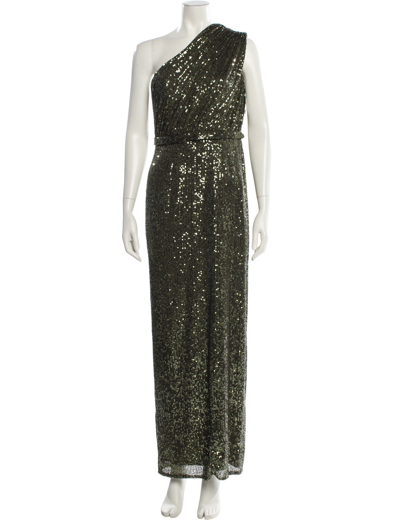 Ieena for Mac Duggal One-Shoulder Long Dress