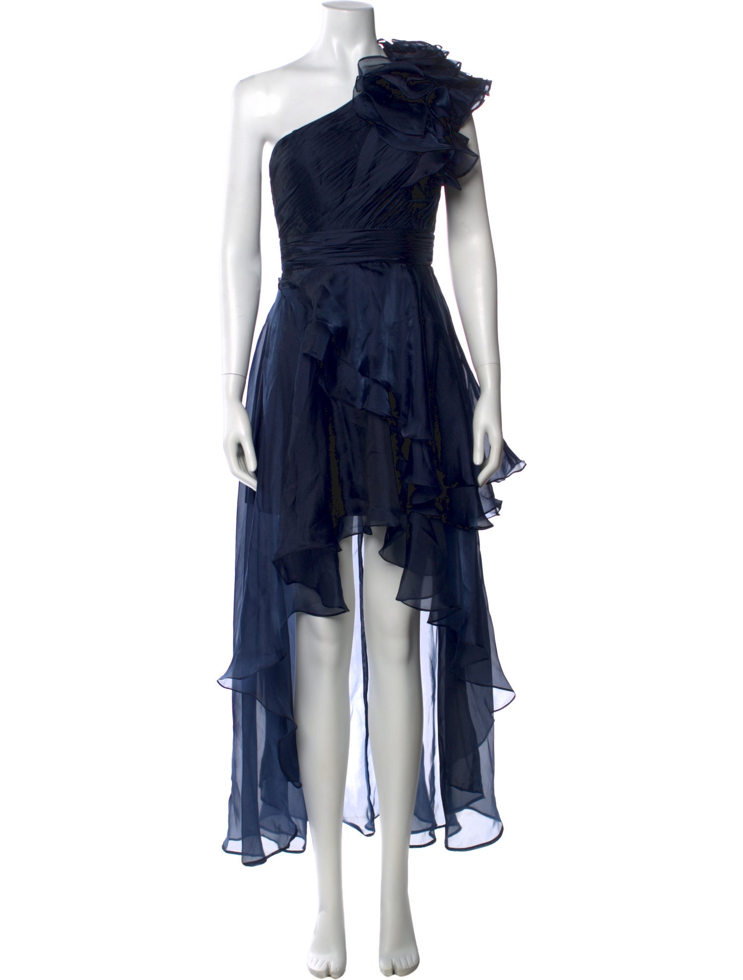 Ieena for Mac Duggal One-Shoulder Long Dress