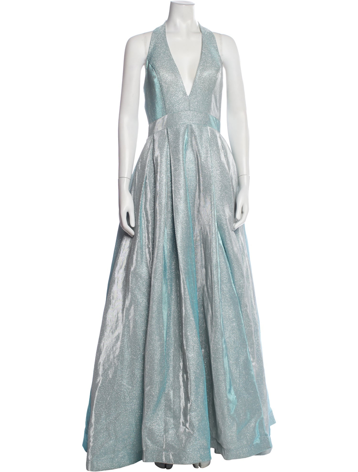 Ieena for Mac Duggal V-Neck Long Dress