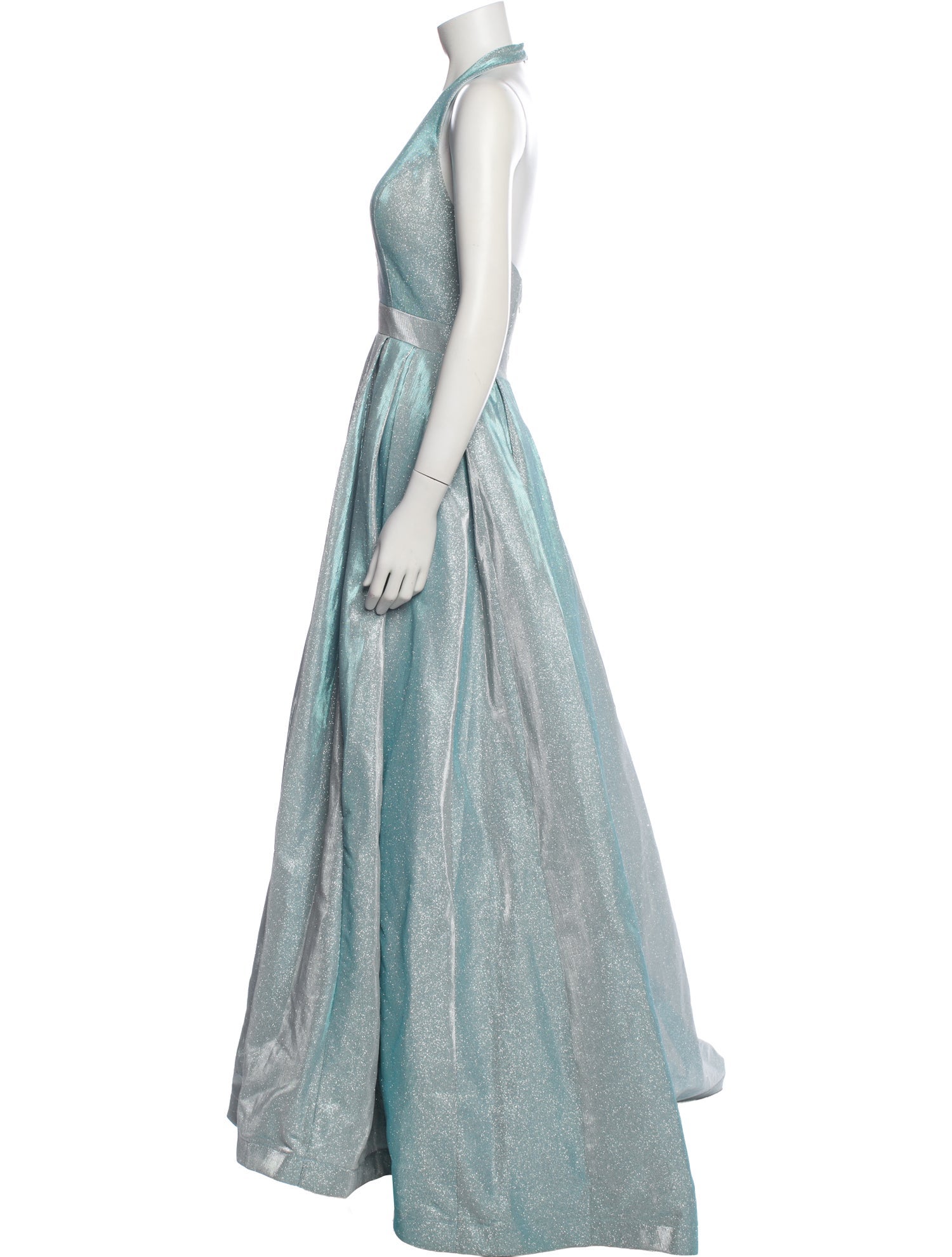 Ieena for Mac Duggal V-Neck Long Dress