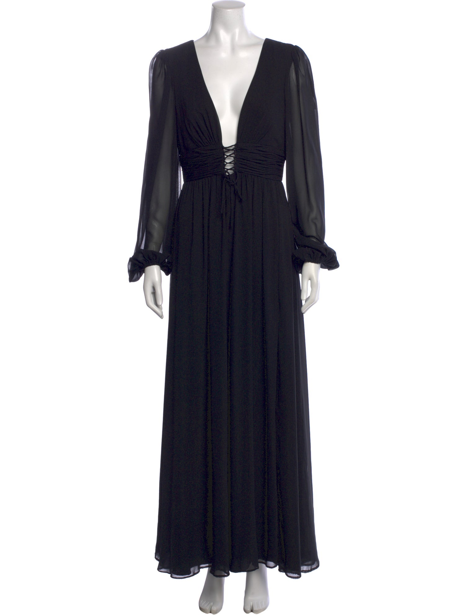 Ieena for Mac Duggal V-Neck Long Dress