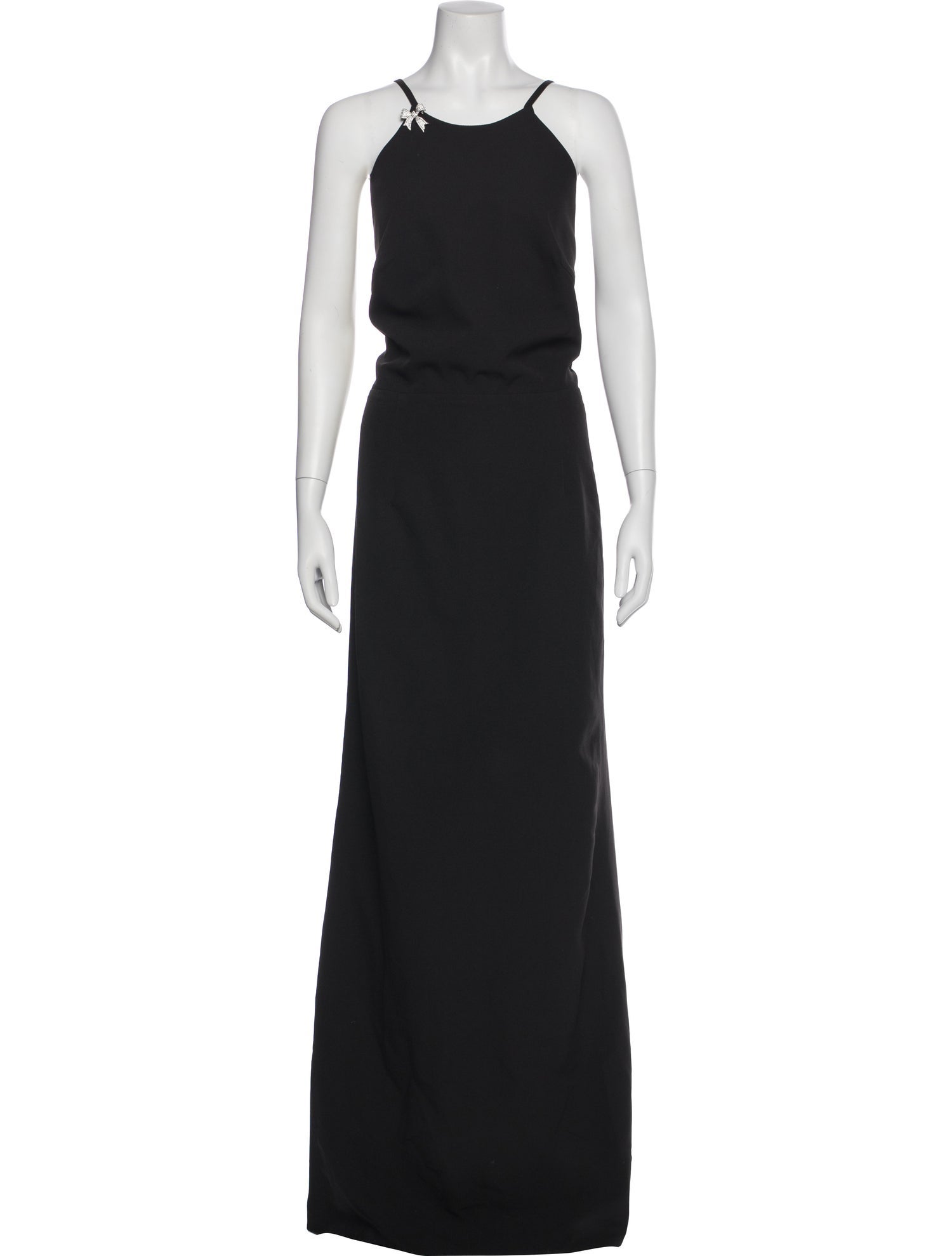 Ieena for Mac Duggal Scoop Neck Long Dress