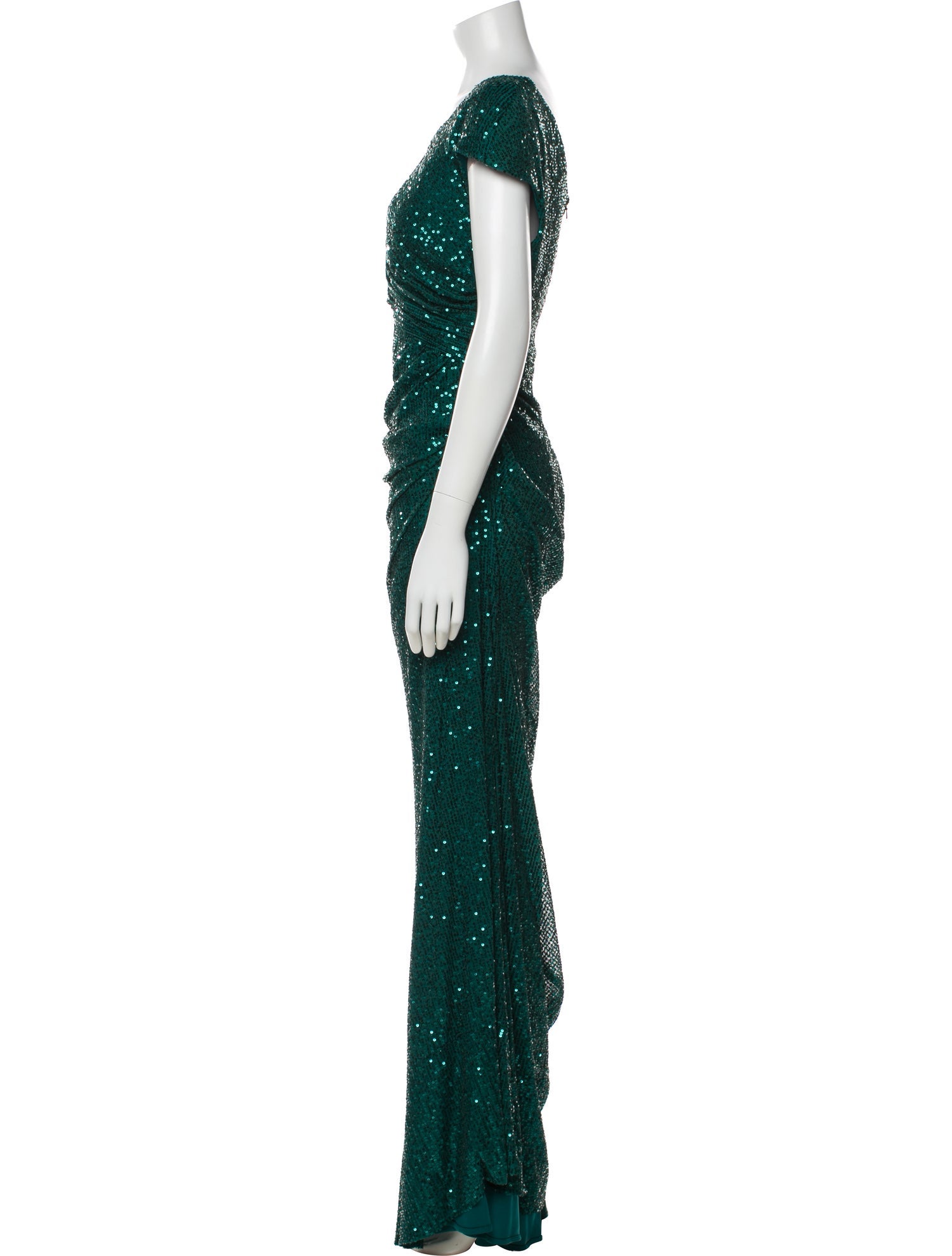 Ieena for Mac Duggal One-Shoulder Long Dress w/ Tags